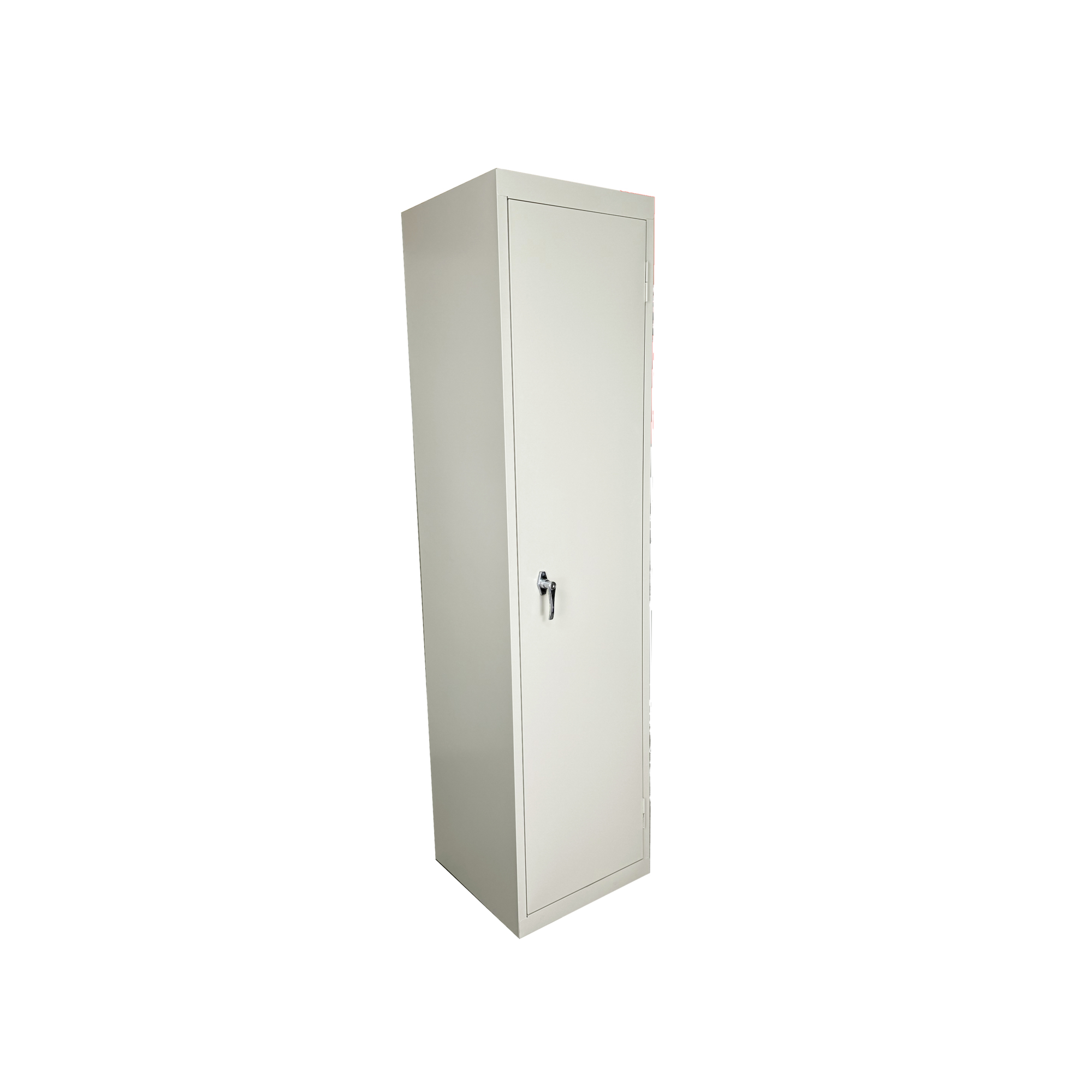 Steel Cabinets USA Slim Jim Cabinet — 18in. x 18in. x 72in., Single Lockable Door, Fixed Shelves, Putty, Model# FS-18-P