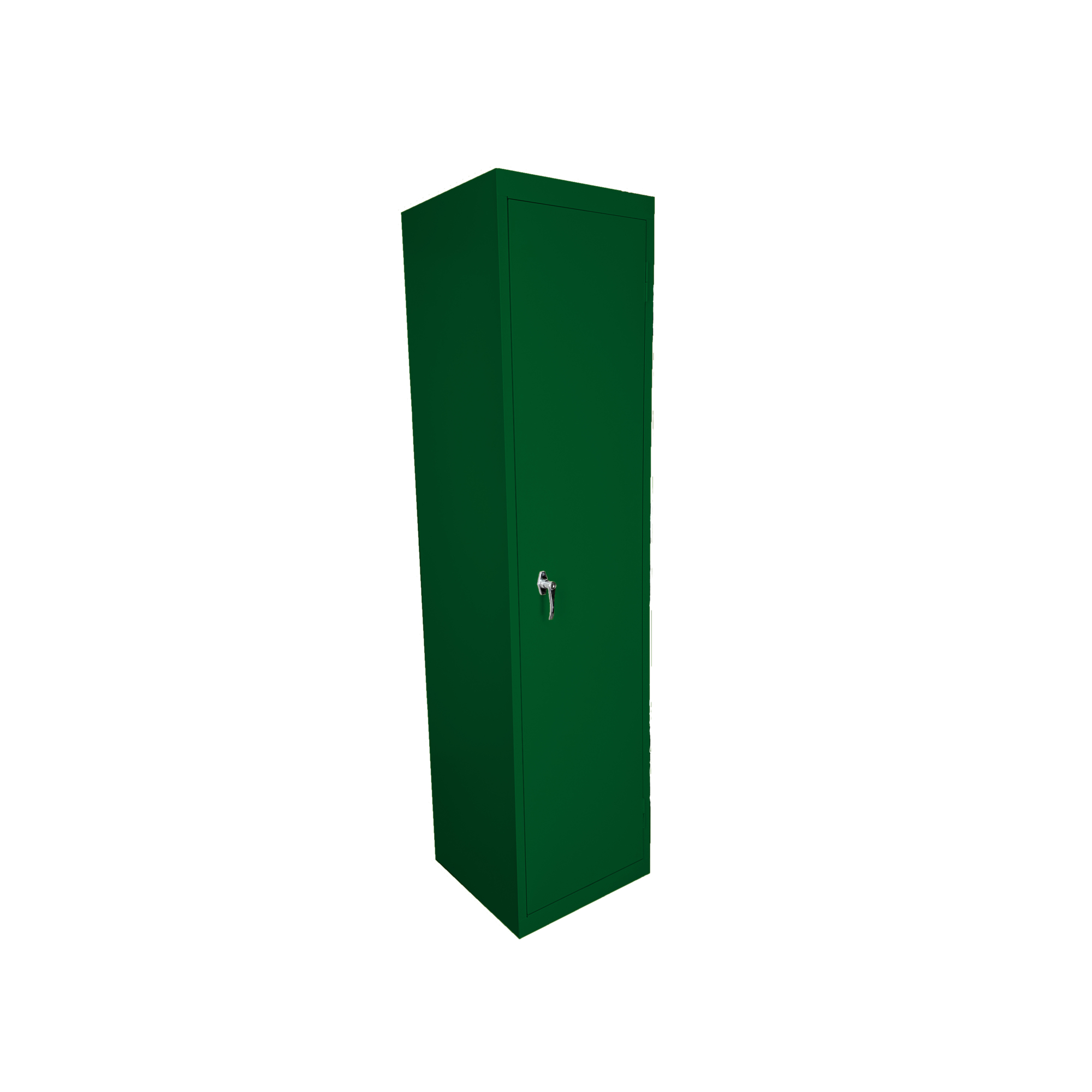 Steel Cabinets USA Slim Jim Cabinet — 18in. x 18in. x 72in., Single Lockable Door, Fixed Shelves, Leaf Green, Model# FS-18-L GRN