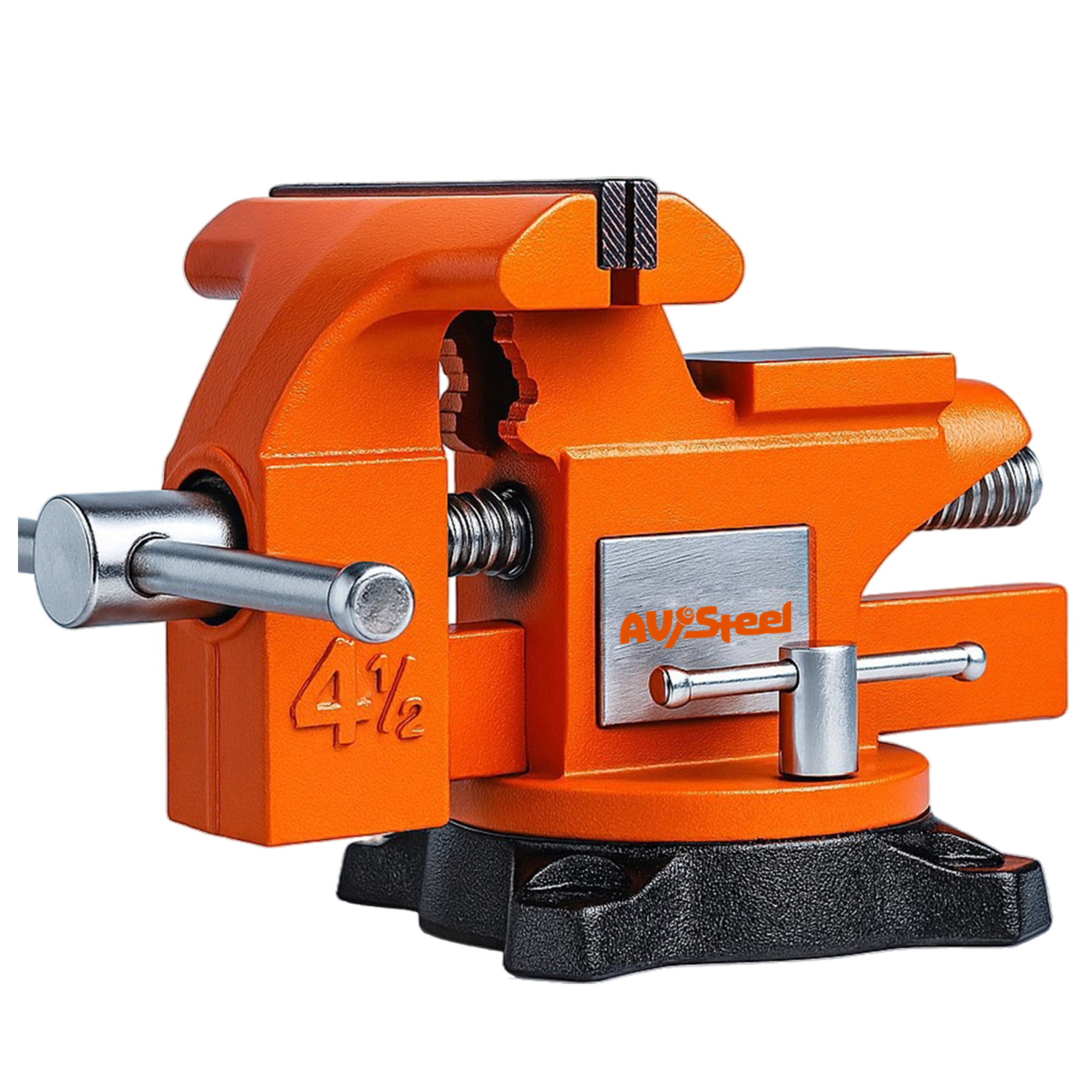 AV Steel Universal Bench Vise — 4-1/2in., 3-3/4in. Max Jaw Opening, 2-11/32in. Throat Depth, 10.56 Lbs., Model# AV-800100