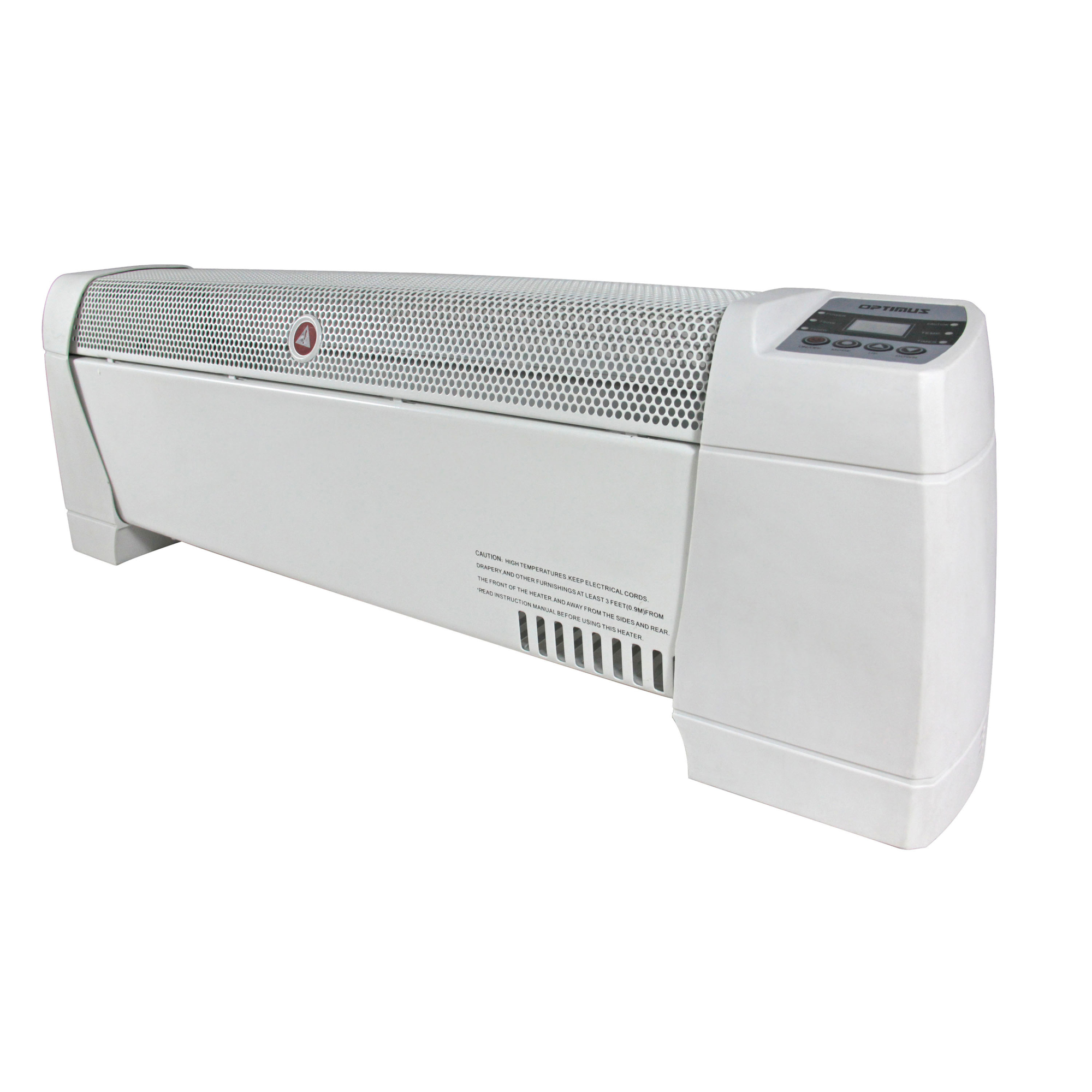 Optimus Baseboard Convection Heater — 1500 Watts, 30in., Digital Control Panel, 2 Heating Settings, Tip-Over Safety Switch, Model# H-3603