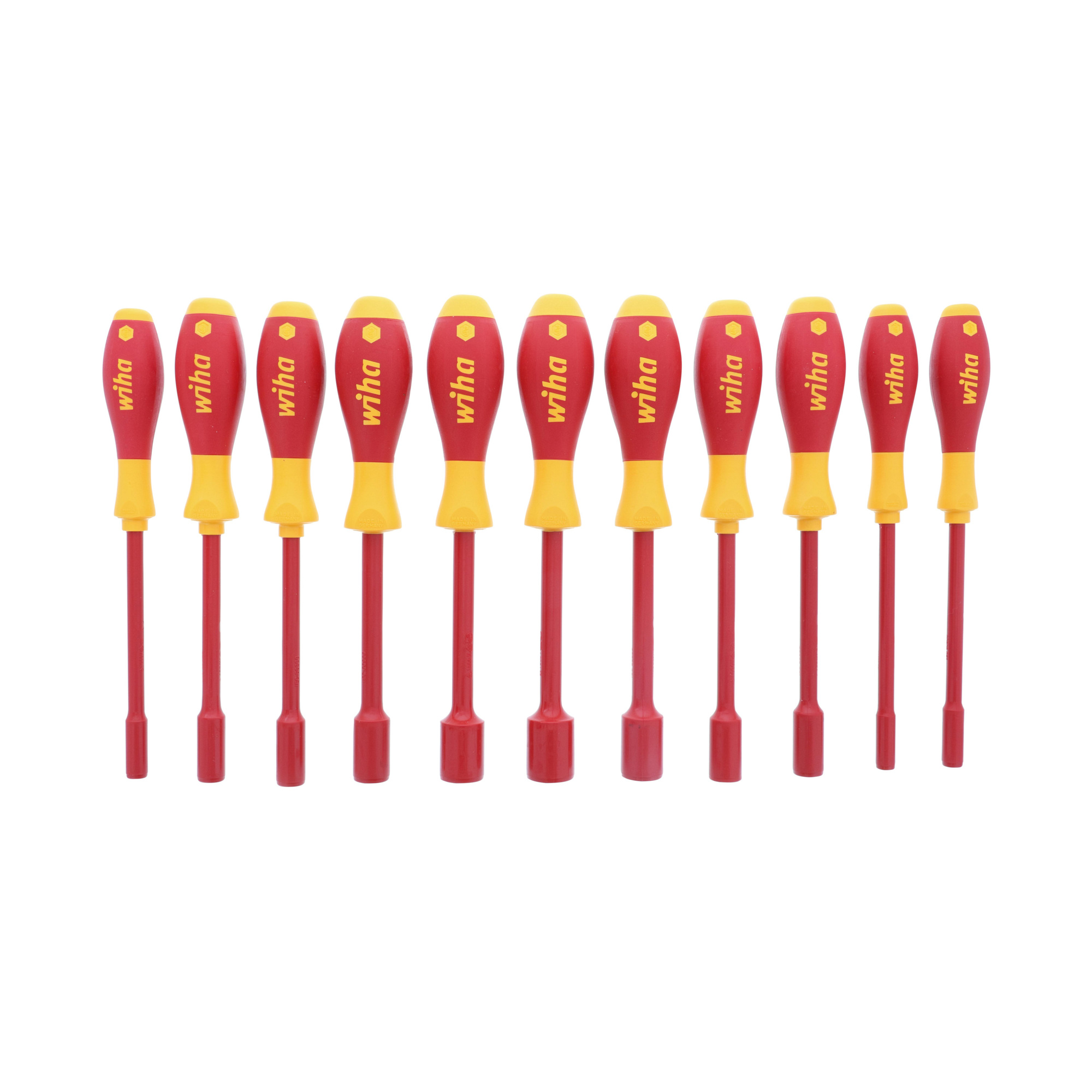 Wiha Tools 11 Piece Insulated SoftFinish Nut Driver Set - Inch, Model #32296