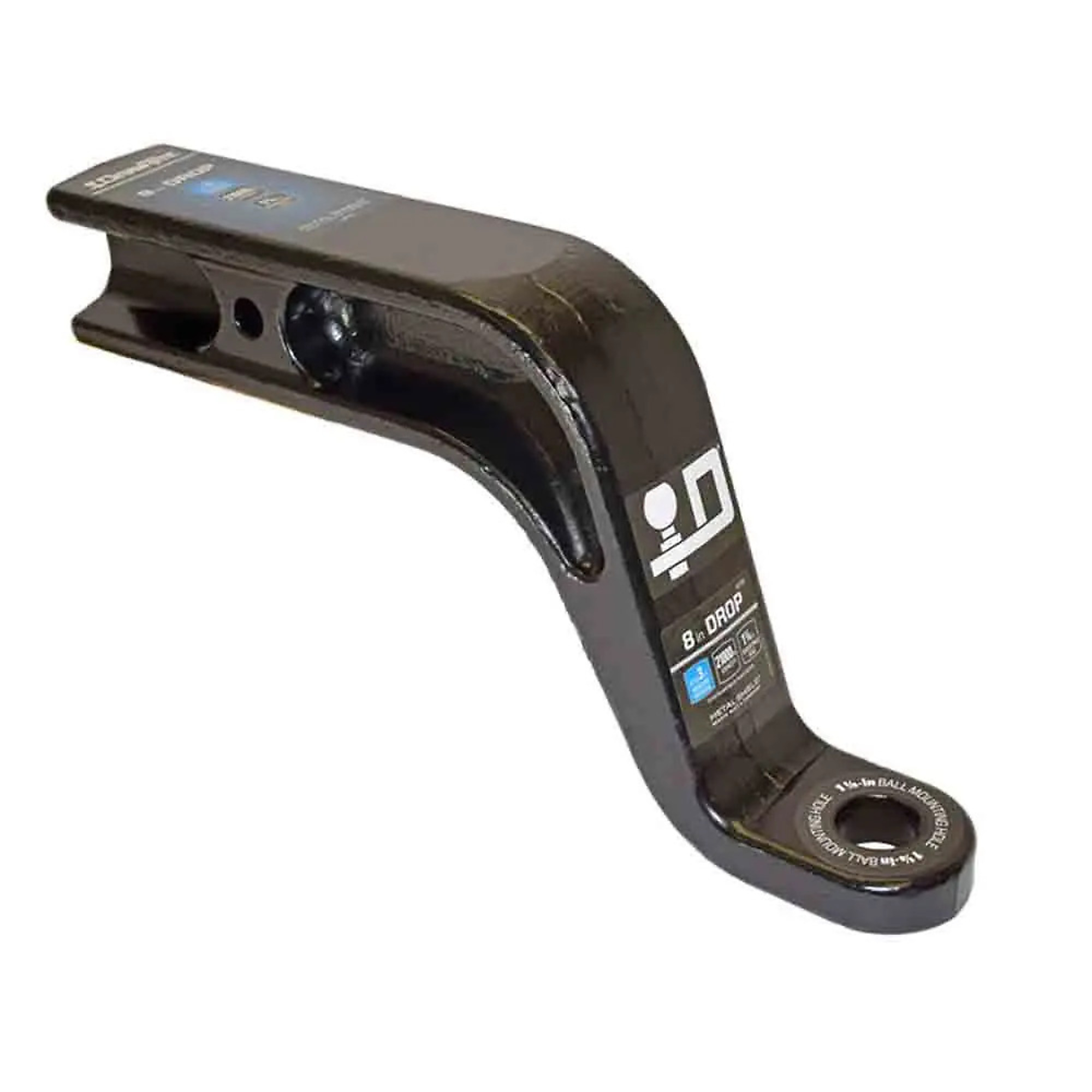 Cequent Forged Ball Mount for 3in. Receivers — 8in. Drop, 21,000 Lb. GTW, Black, Model# 40702