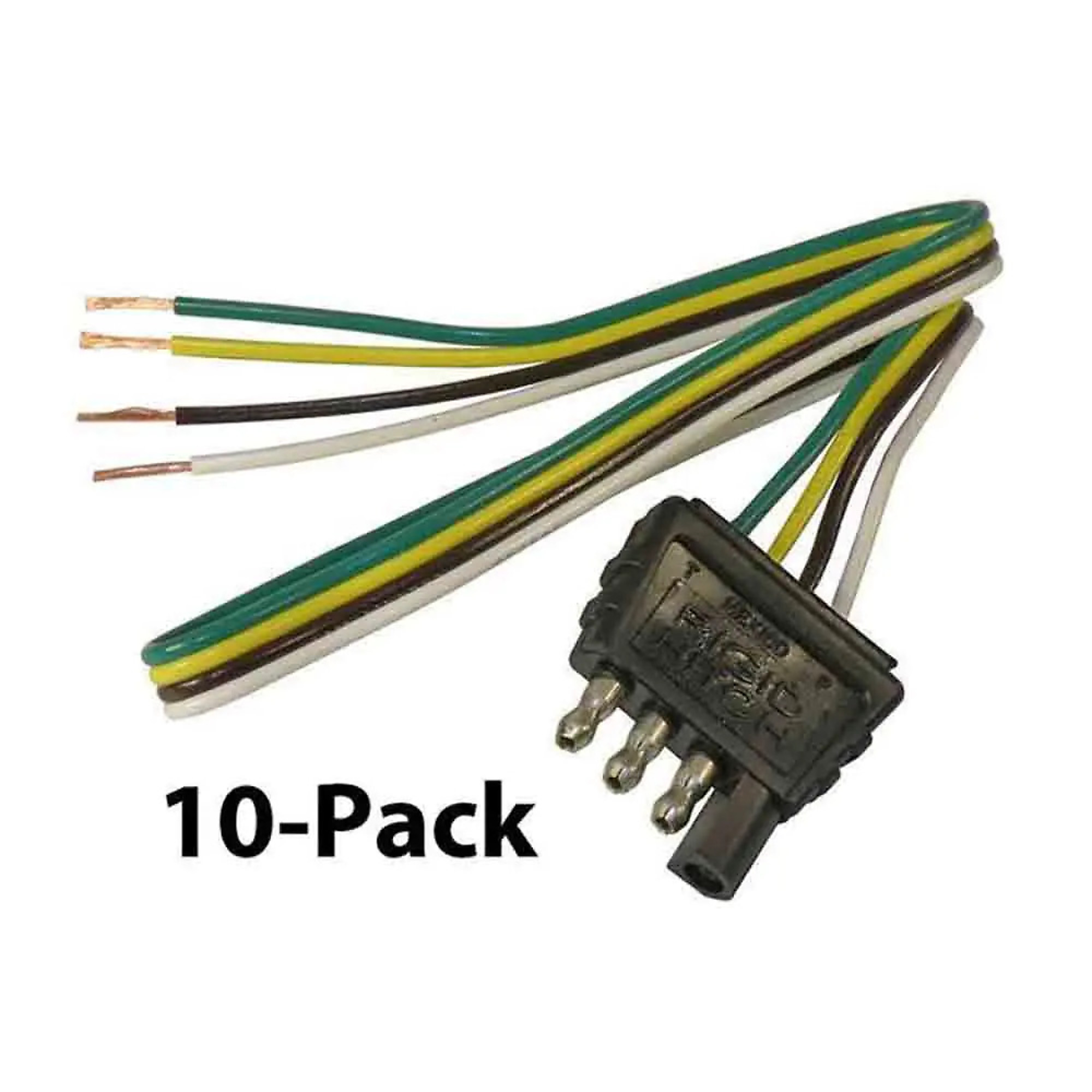 Cequent Bonded 4-Flat Connectors — 18in., 16-Ga. Wire, 10-Pack, Model# 7285B-10