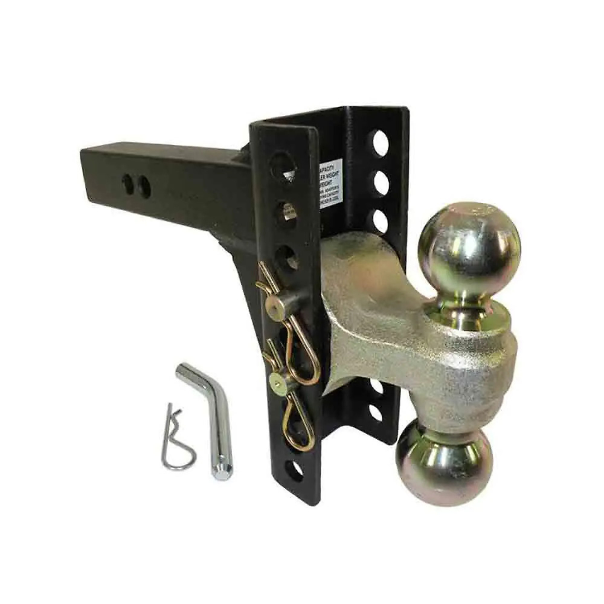 OneMount Adjustable Ball Mount — 2in. Receiver, 6in. Drop, 12in. Adjustment, 14K GTW, Anti-Rattle Device, Model# AE-10001