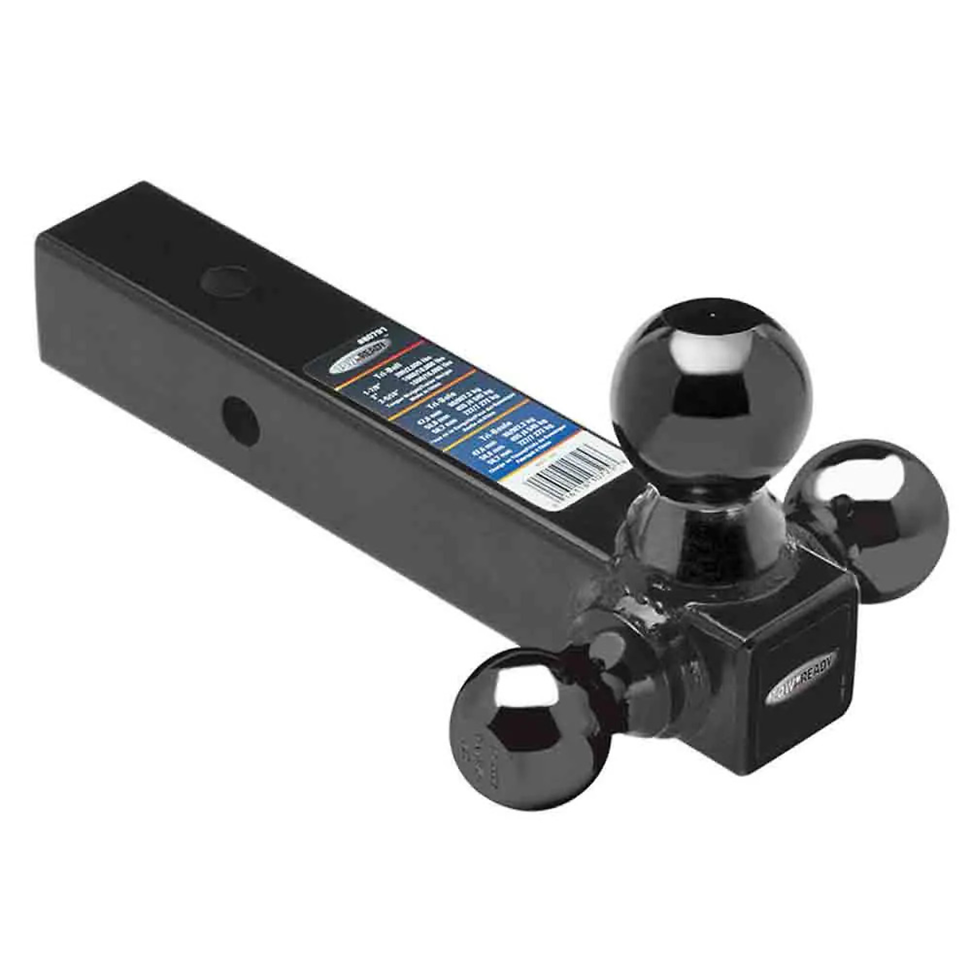 Reese Tri-Ball Ball Mount — 2in. Receiver, 1 7/8in., 2in., 2 5/16in. Balls, Black, Model# 80791