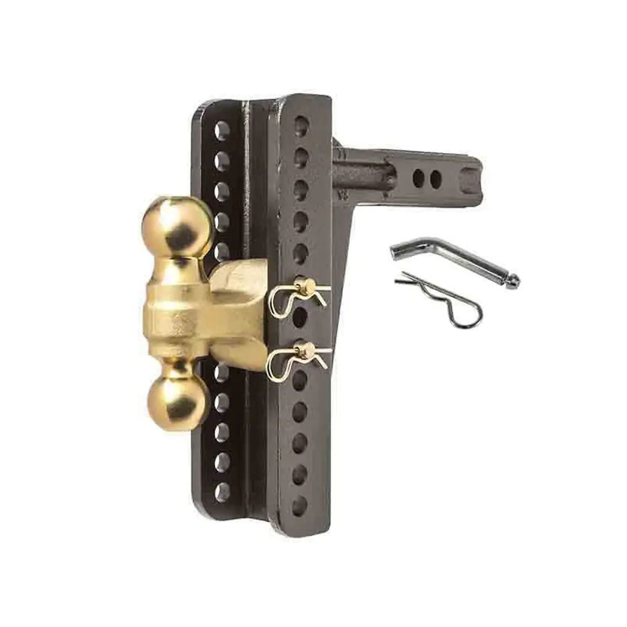 OneMount Dual Ball Adjustable Ball Mount — 2in. and 2-5/16in. Balls, Solid 2.5in. Shank, Fits 2.5in. Receiver, 20K GTW, Model# AE-10325