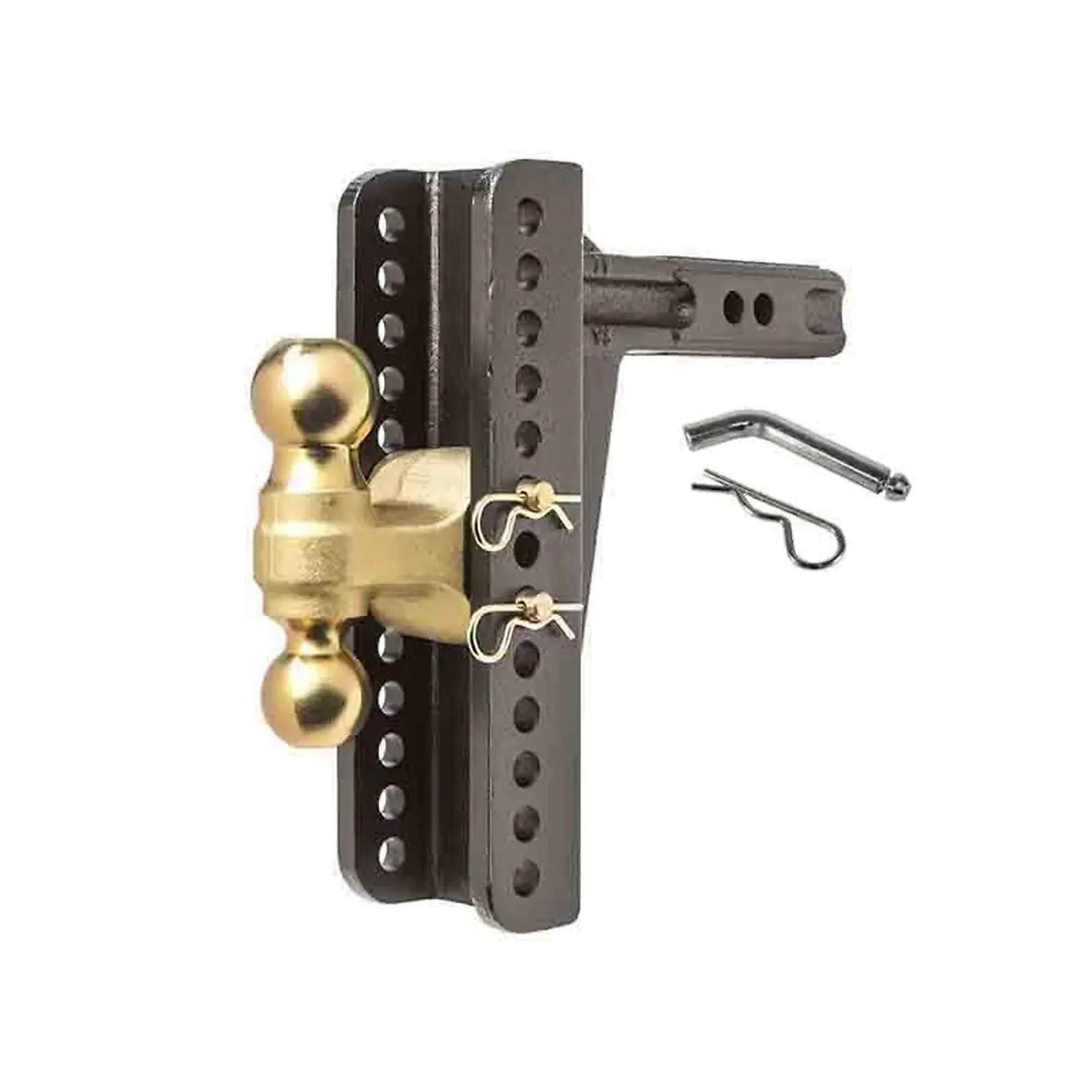 OneMount Dual Ball Adjustable Ball Mount — 2in. & 2-5/16in. Balls, Solid 2in. Shank, Fits 2in. Receiver, 14,000 Lb. GTW, Model# AE-10320