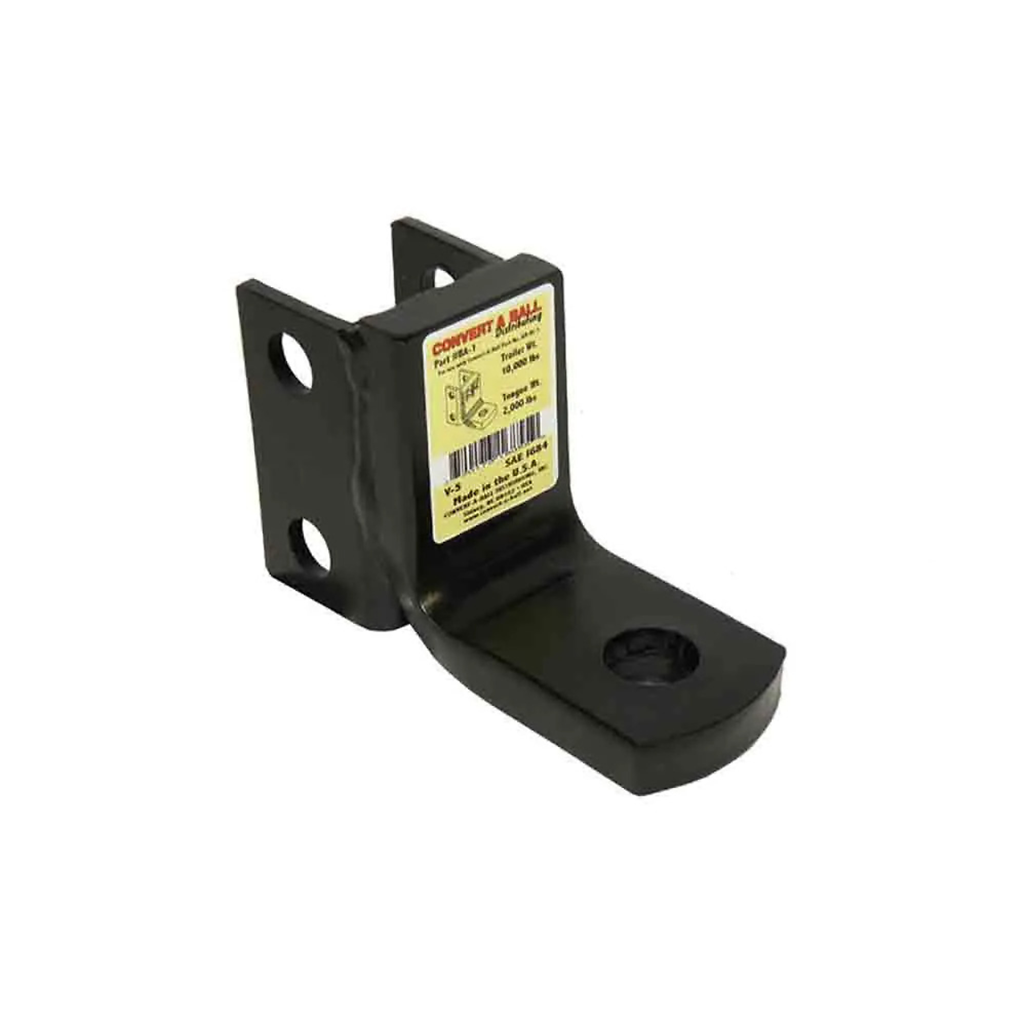 Convert-A-Ball Adjustable Cushioned Hitch System Ball Mount Adapter — 2in. Receiver, 10,000 lb GTW, Black, Model# BA-1