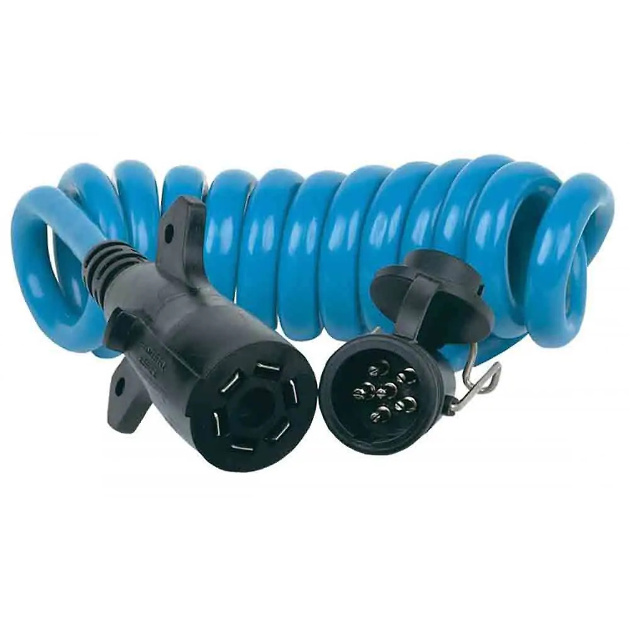 Hopkins Manufacturing Endurance Flex-Coil Adapter — 7-Way RV-Style to 6-Way Round, 3ft., Heavy-Duty, Model# LM-47083