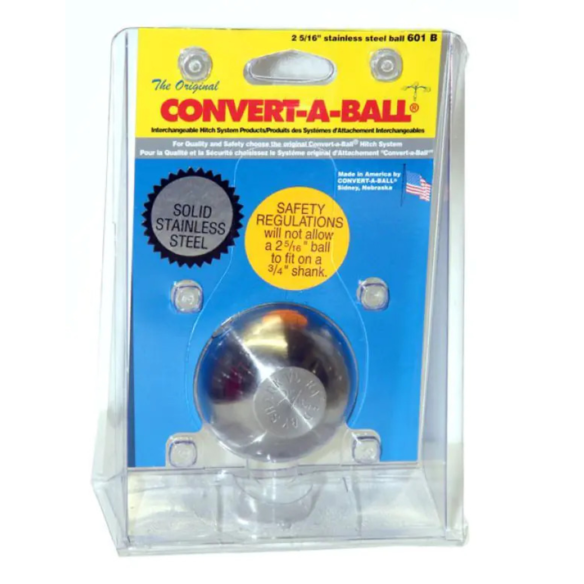 Convert-A-Ball Stainless Steel Hitch Ball — 2-5/16in., Retaining Pin, Model# 944-601P