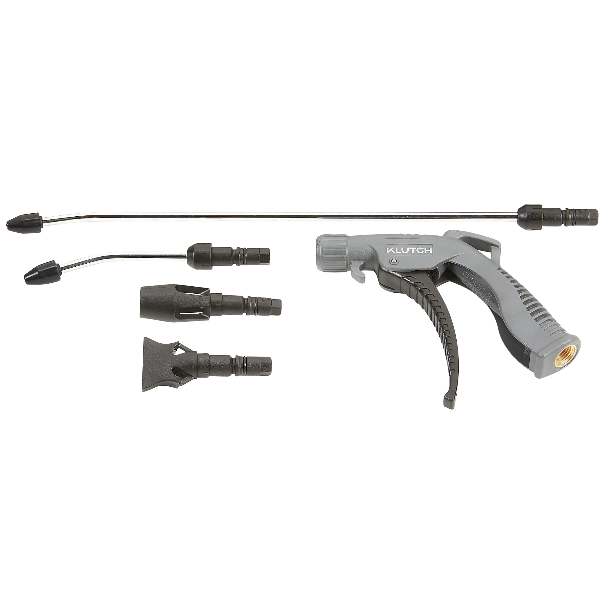 Klutch 4-in-1 Blow Gun Kit, 2 Nozzles, 2 Tips