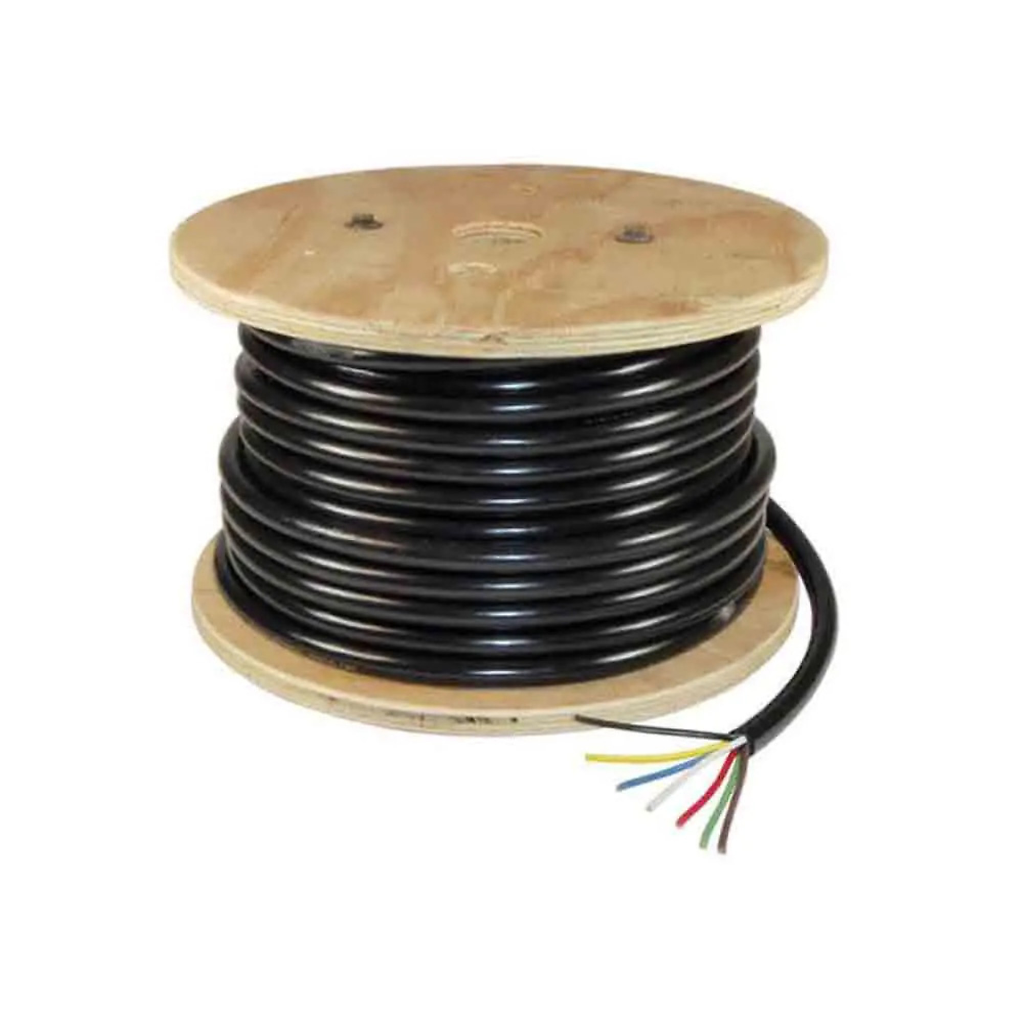 EastPenn 7-Color Trailer Cable — Black PVC Jacket, Oil and Weather Resistant, Model# 04908