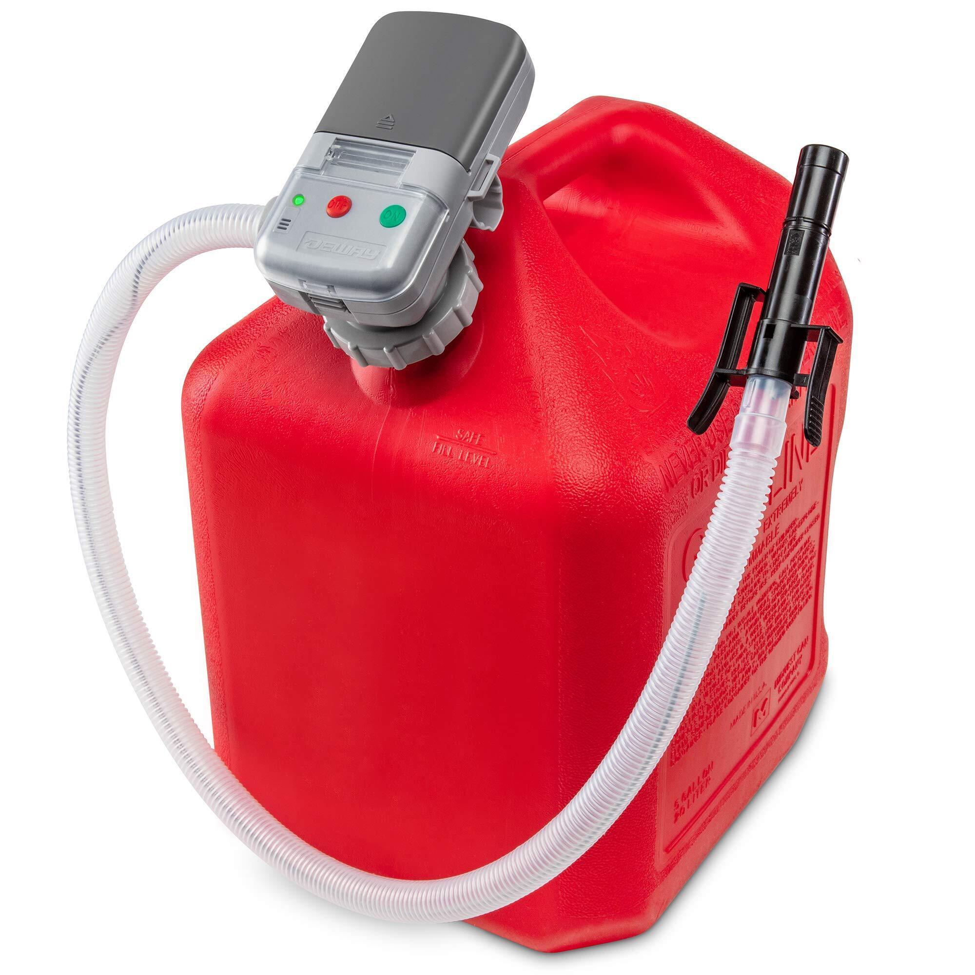 Deway Automatic Fuel Transfer Pump — 2.4 GPM, Battery Powered, Fits All Size Gas Cans, Model# WAYPUMP09