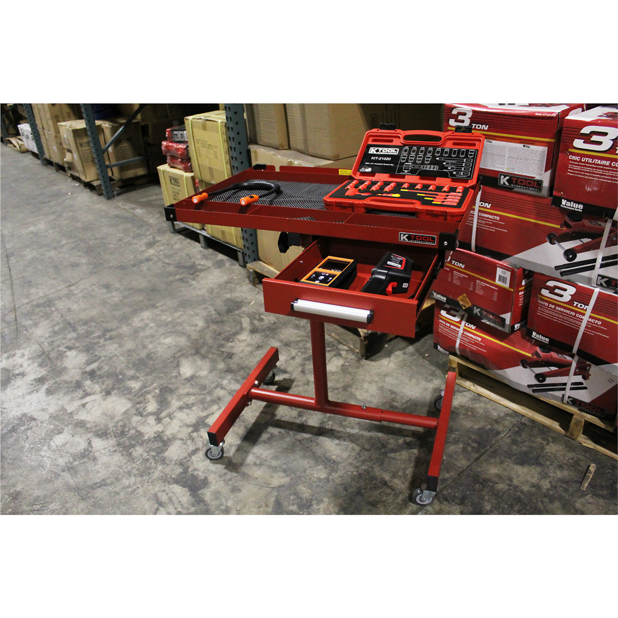 K Tool International Adjustable Work Table — 30in., 200-Lb