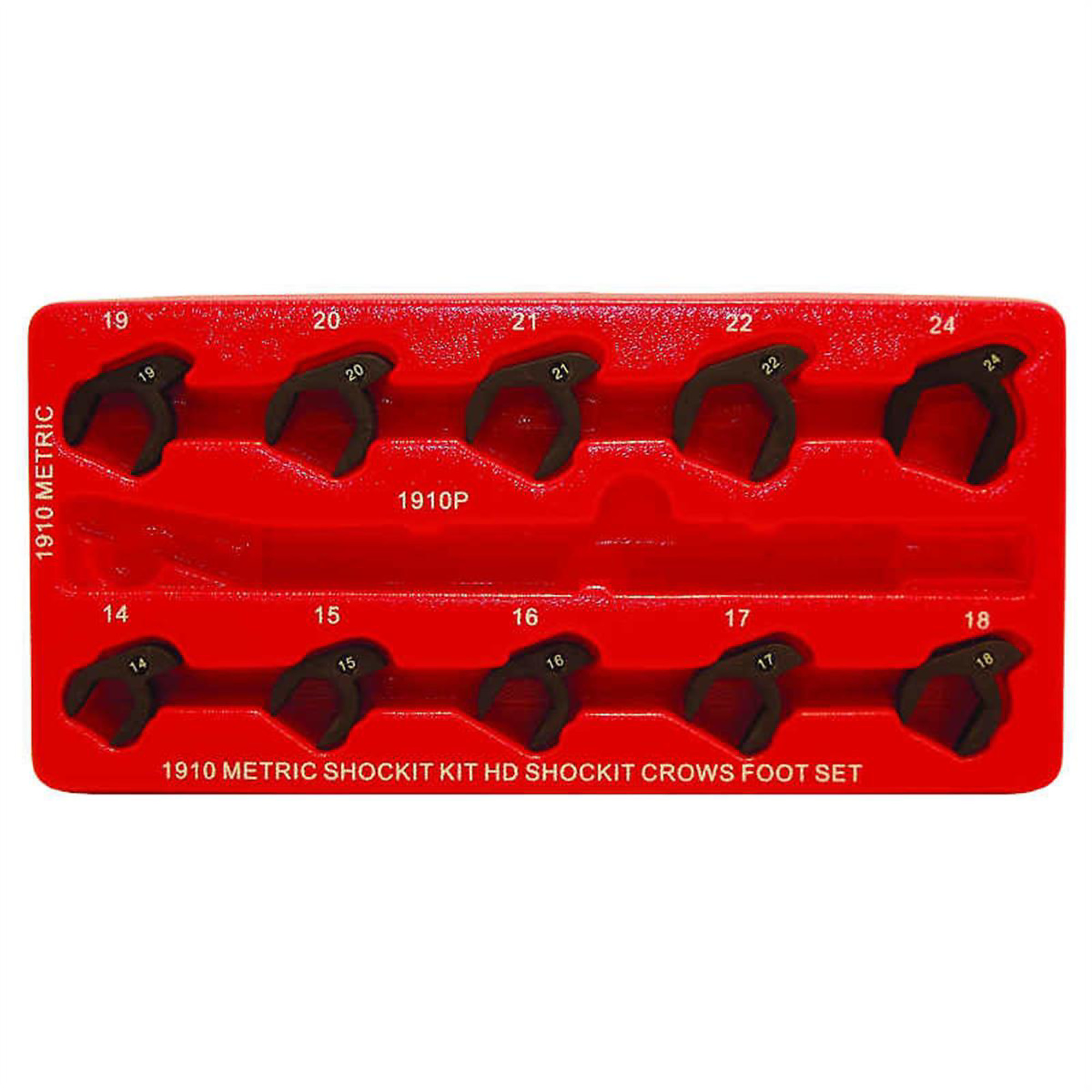 Milton Industries Shockit Crowfoot Wrench Set — 10-Piece, Metric, Heavy-Duty Hydraulic, Model# LTILT1910