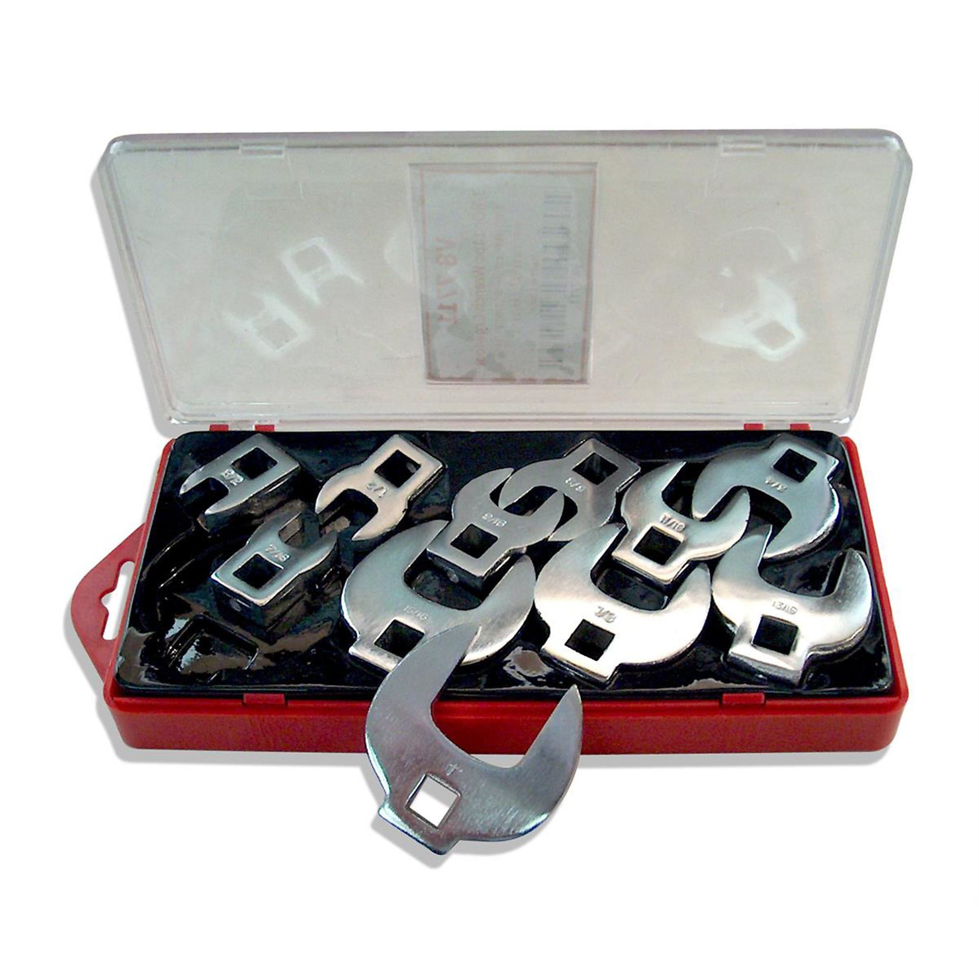 V-8 Tools SAE Crowsfoot Wrench Set — 11-Piece, 3/8in. to 1in., Drop Forged Alloy Steel, Model# V8T7711