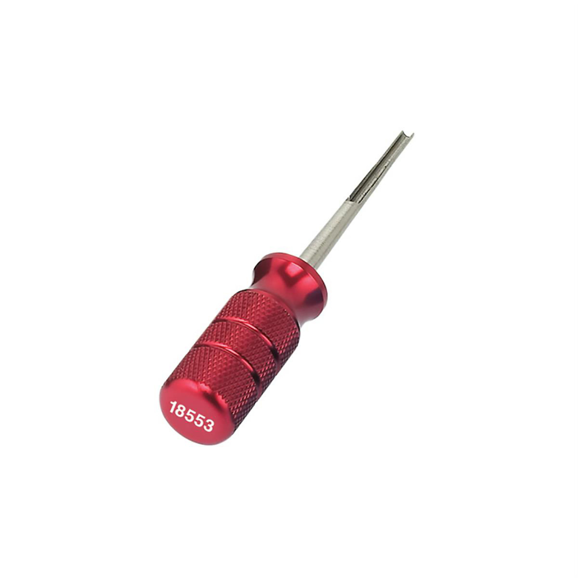 SG Tool Aid Terminal Release Tool — Steel Shaft, Knurled Anodized Aluminum Handle, Red, Model# SGT18553