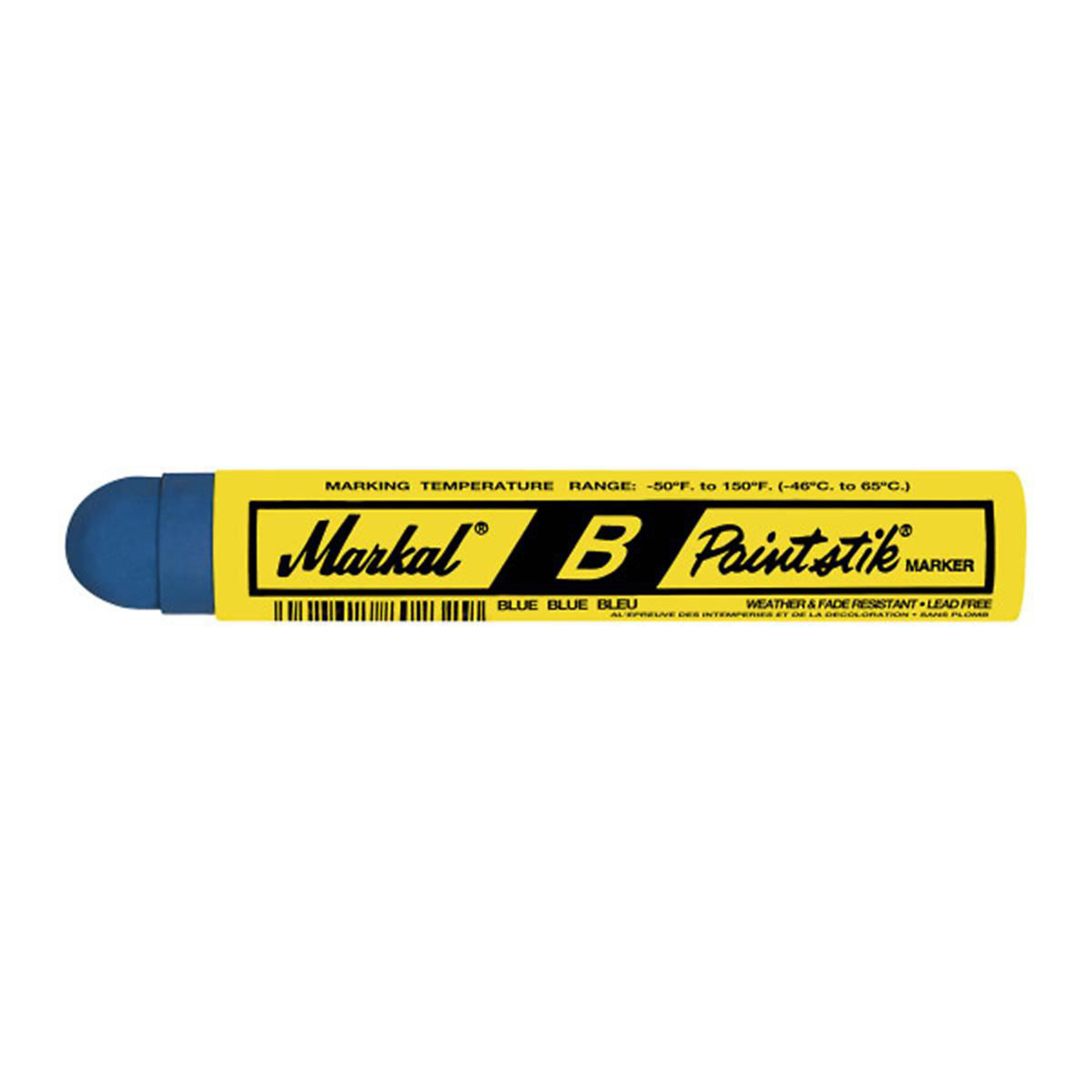 Markal Laco Paintstik Solid Paint Crayon — 11/16in. Round, Standard Tip, Blue, Box of 12, Model# MKL080225
