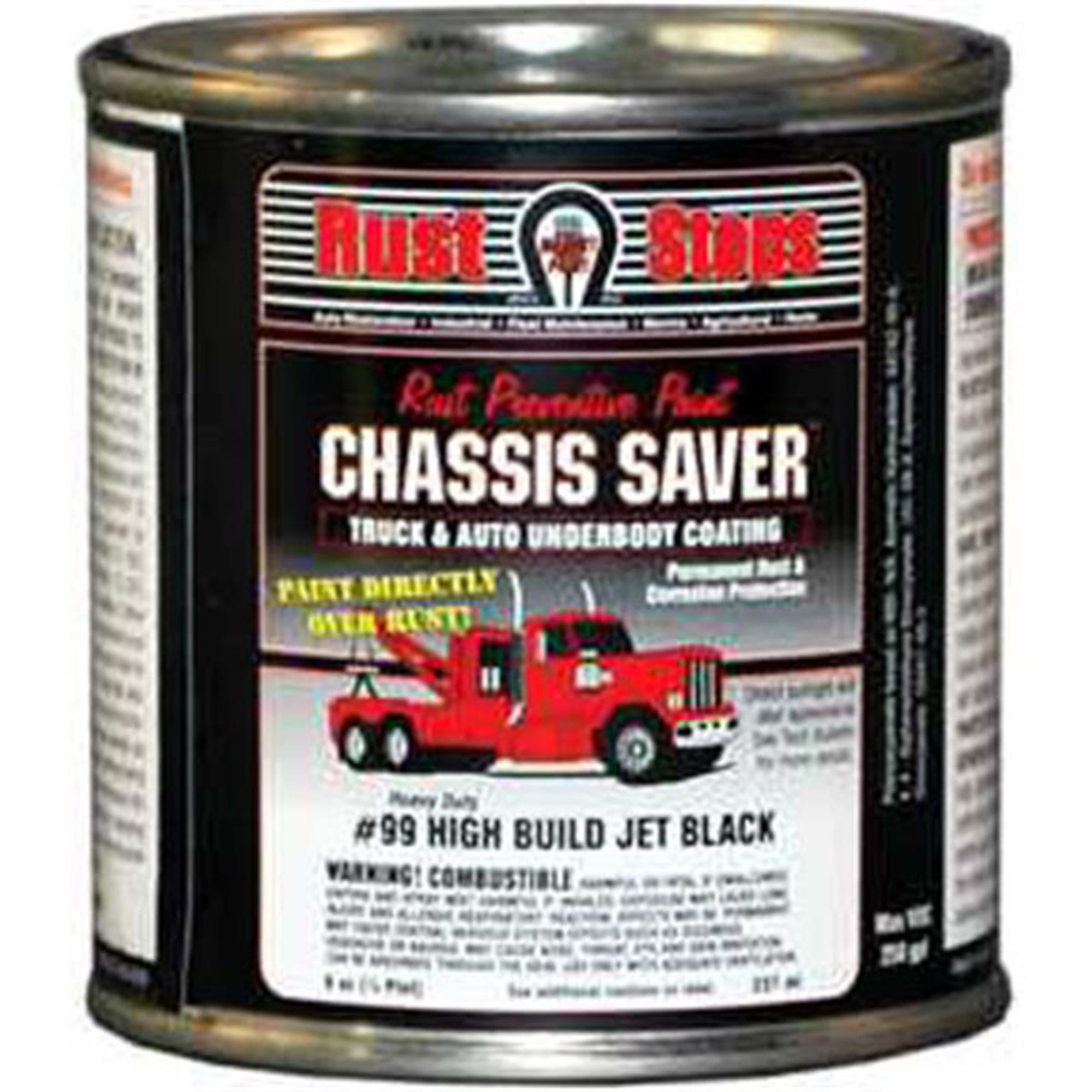 Magnet Paint & Shellac Chassis Saver — Gloss Black, 8 Oz., Rust Stopping, Model# MPCUCP99-16