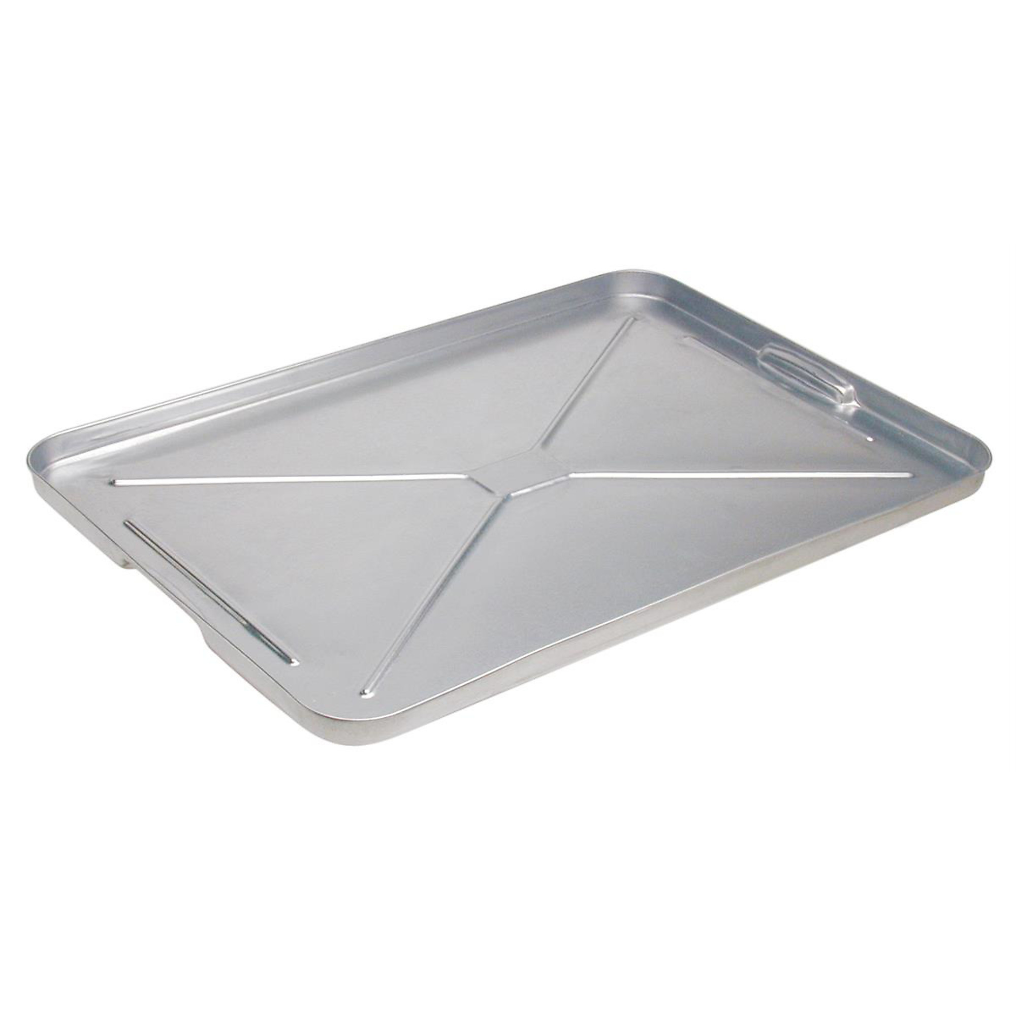 Plews Edelmann Galvanized Drip Pan — 17.5in. x 25.75in. x 1in., Rust-Resistant, Rolled Edges, Model# PLW75-755