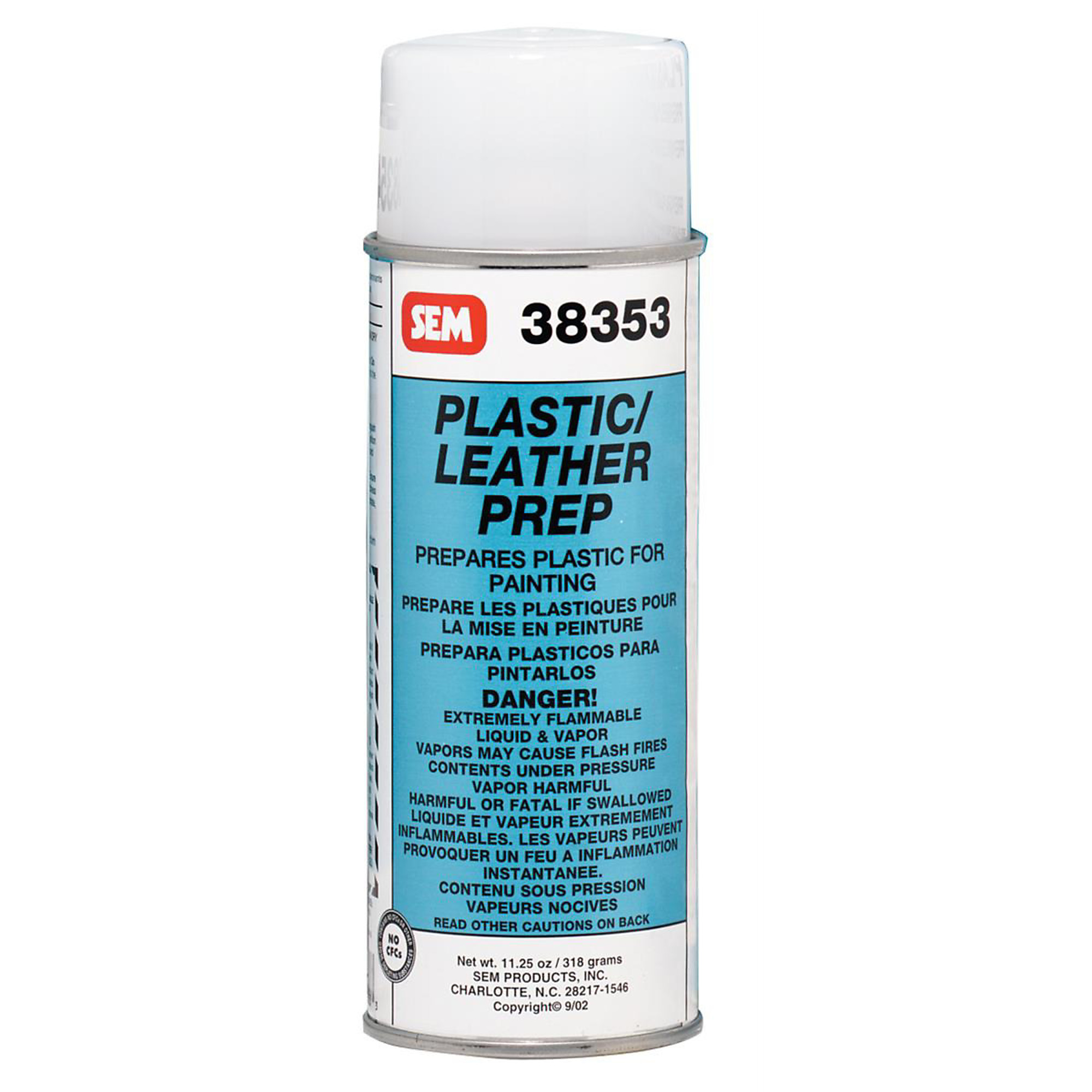 SEM Paints Plastic & Leather Prep — Removes Mold Release, Fingerprints, Grease, Promotes Adhesion, Model# SEM38353