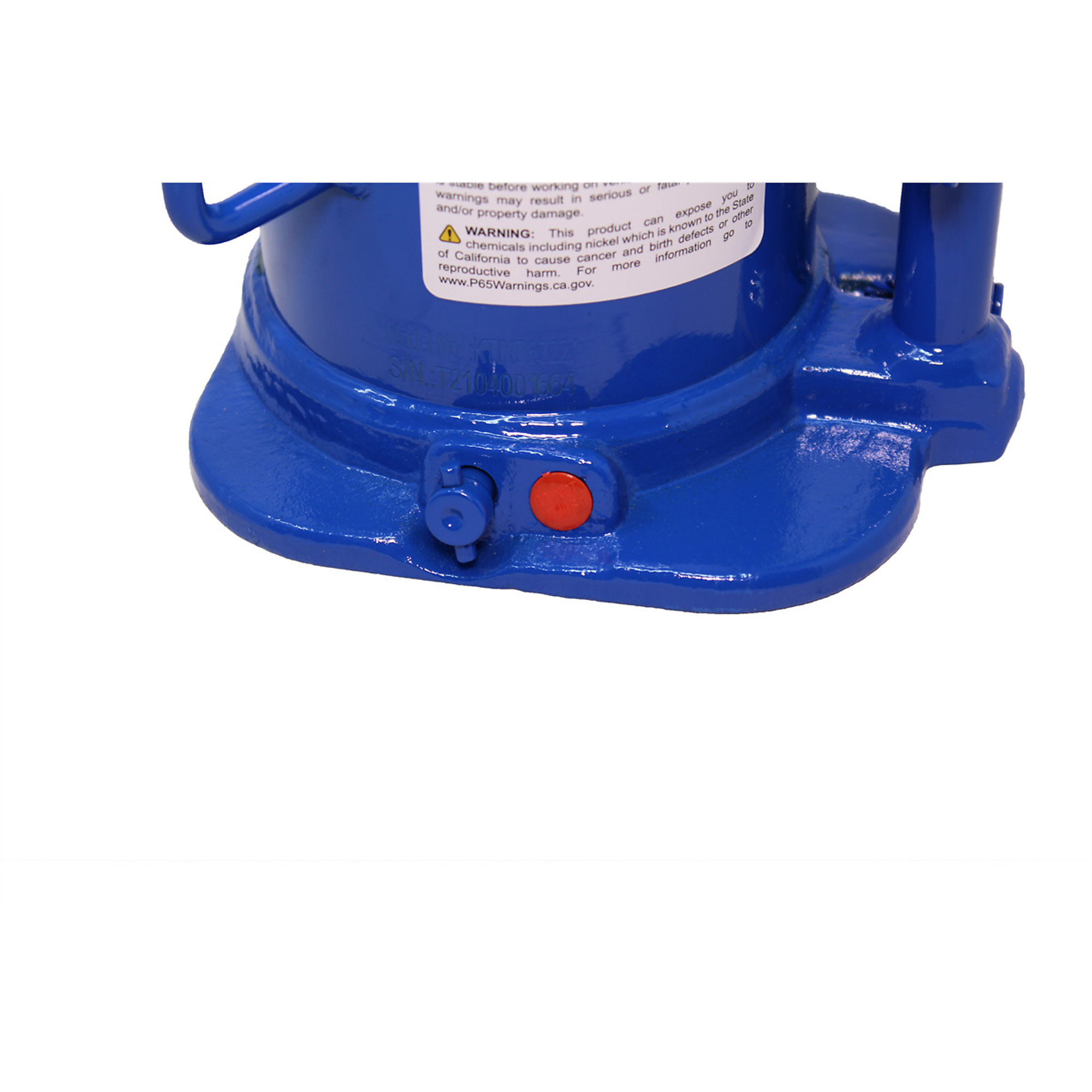 K Tool International Bottle Jack — 20-Ton Capacity, 9.6in. to 16.65in. Lifting Range, Welded, Model# KTIXD63221
