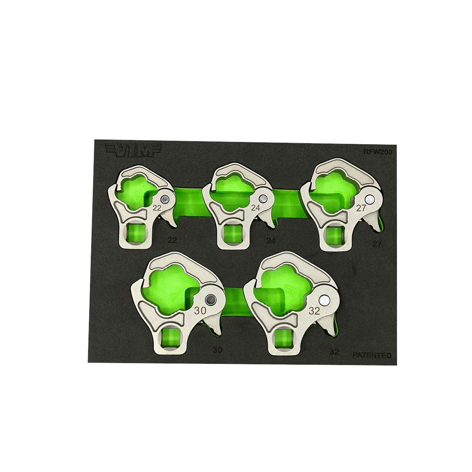 VIM Tools Ratcheting Flare Nut Wrench Set — 5-Piece, 1/2in. Drive, Spring-Loaded Jaw, Model# VIMRFW200