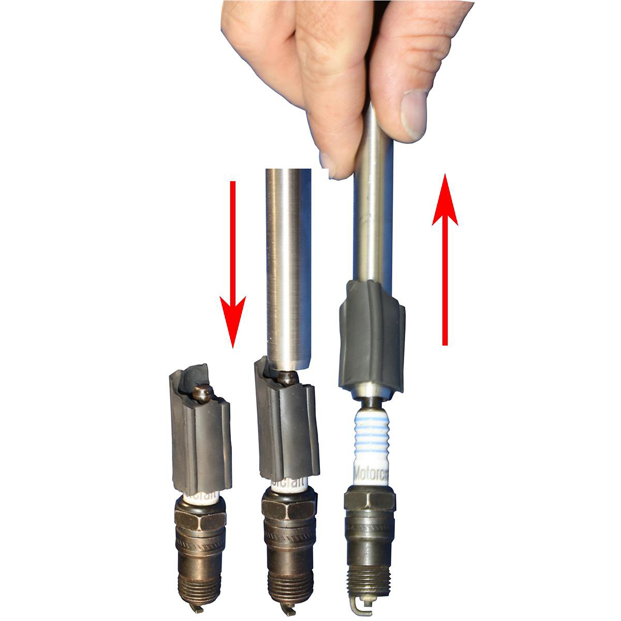 Schley Products Ripped Spark Plug Boot Remover — Heat-Treated Steel, High Tech Black Finish, Model# SCH68450