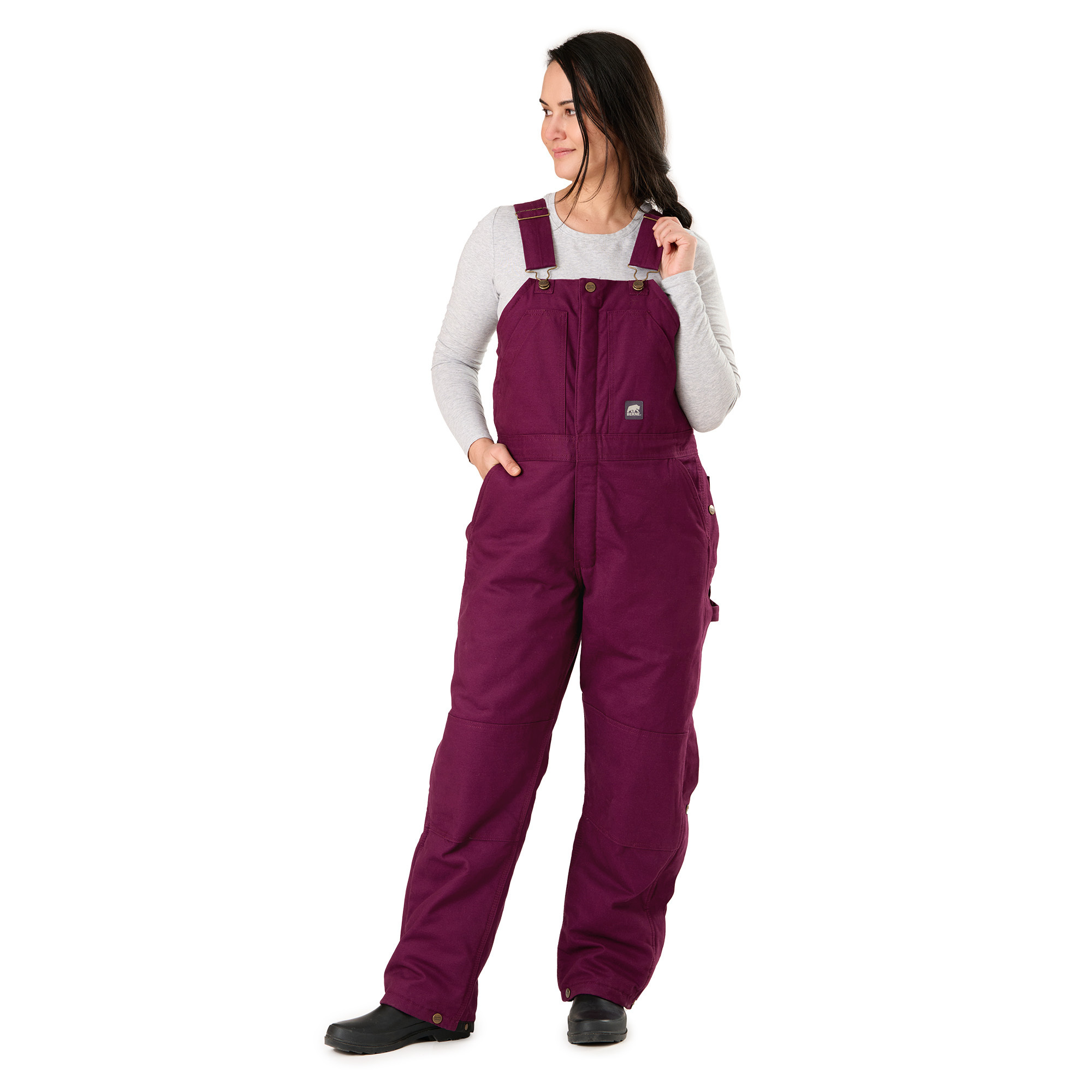 Berne Apparel Wn Wshd Ins Bib Ovrl Plm L