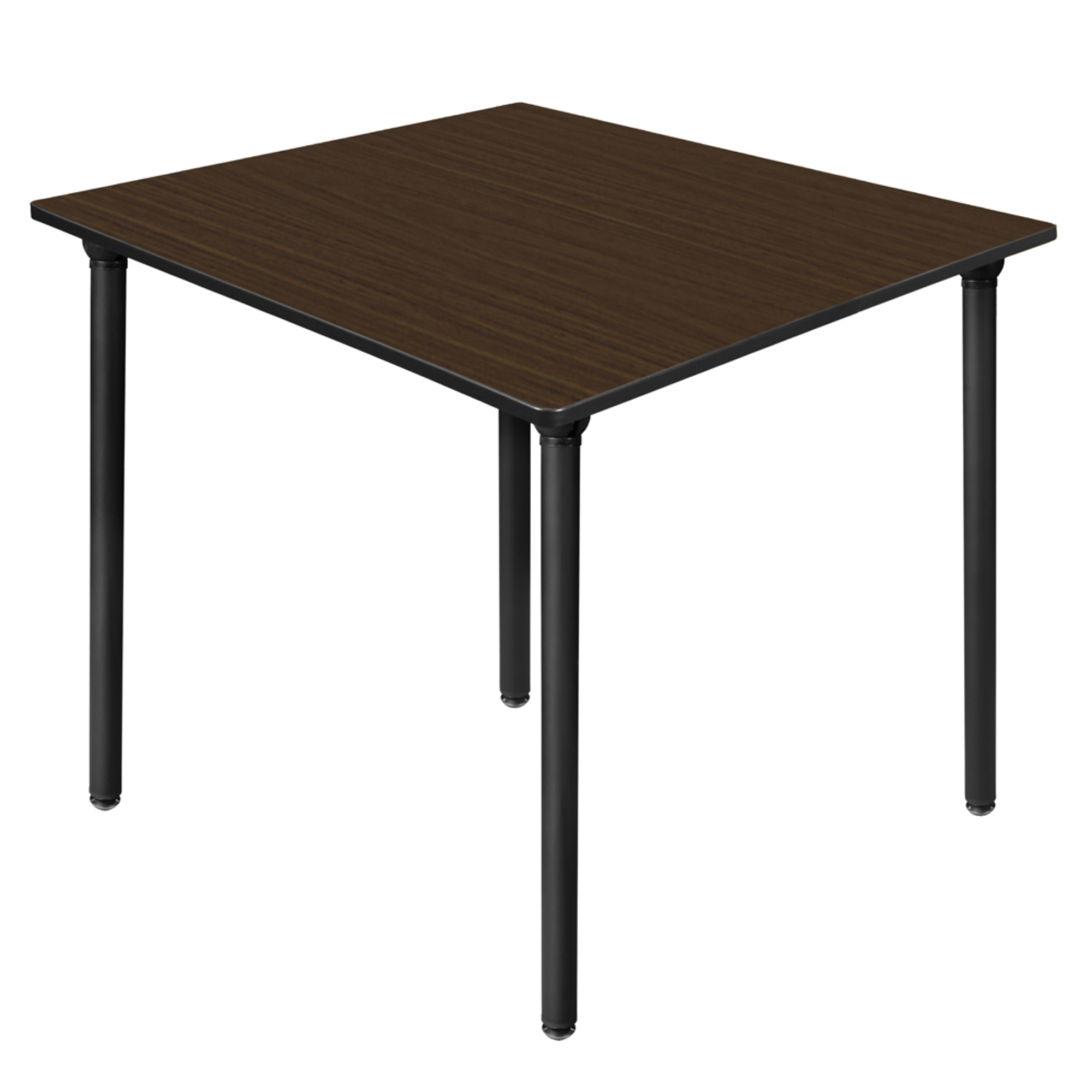 Regency Kee Large Square Breakroom Table — 48in., Neo Walnut Top, Black Folding Legs, Model# TBF4848NWBK