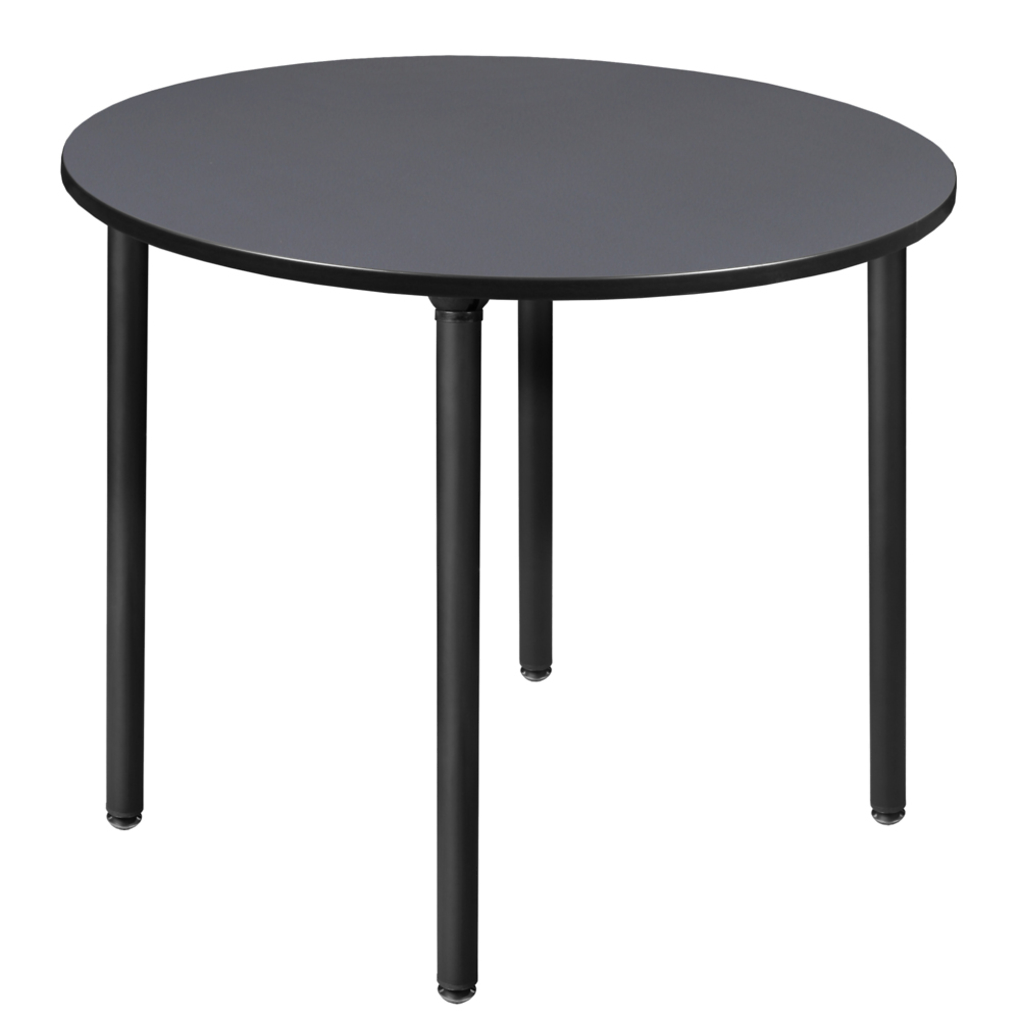 Regency Kee Round Breakroom Table — 48in., Grey Top, Black Folding Legs, Model# TBF48RNDGYBK