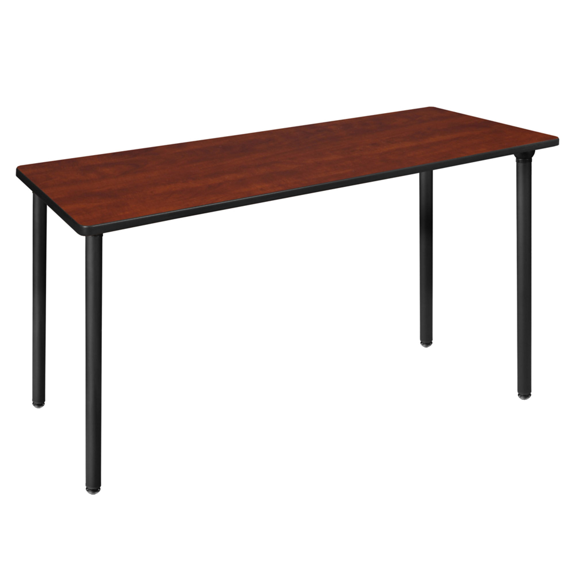 Regency Kee Folding Training Seminar Table — 72in. x 24in., Cherry/Maple Top, Black Legs, Model# MTF7224CHBK