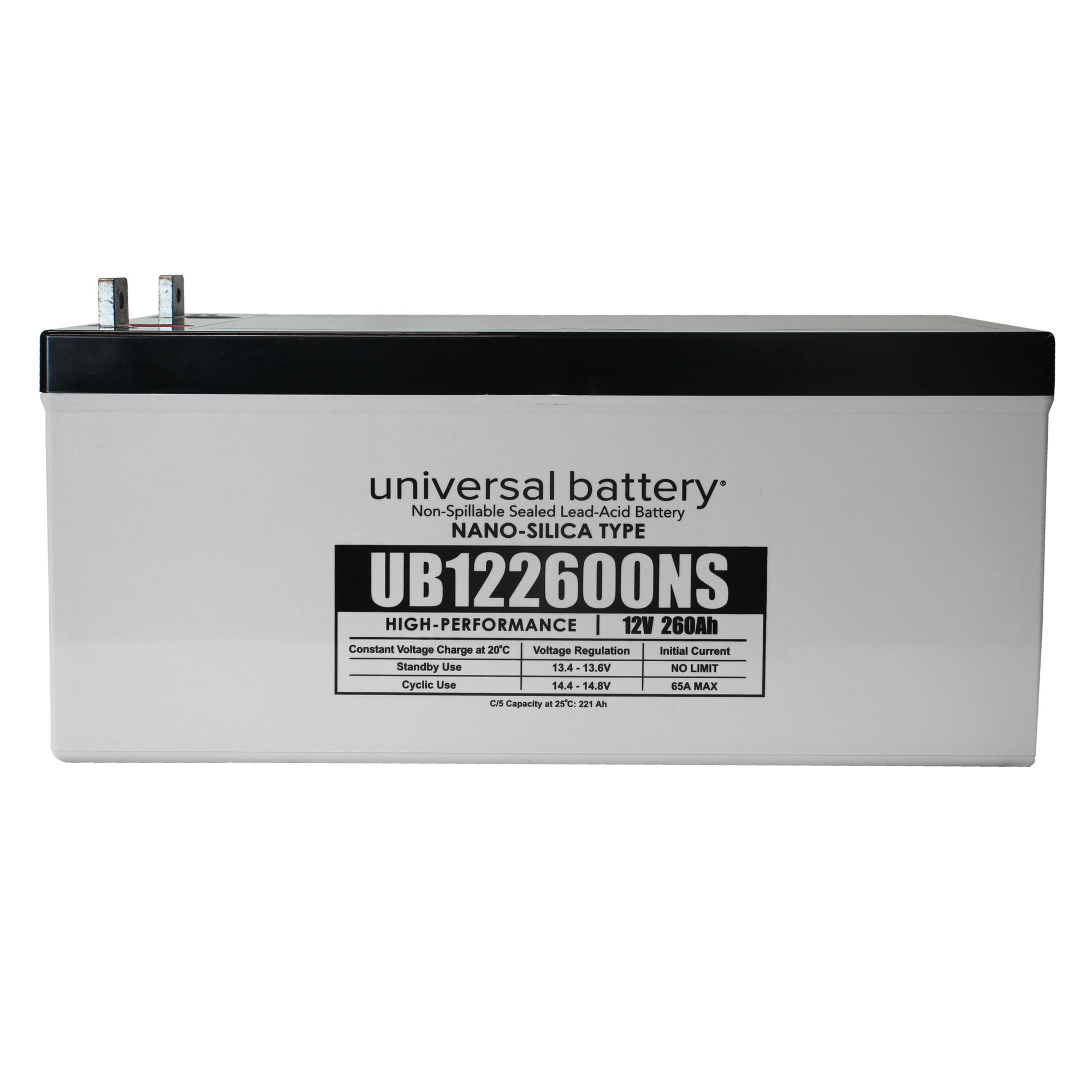 UPG Universal Power GEL Battery — 12V, 260Ah, Group 8D, Model# UB-8DNS