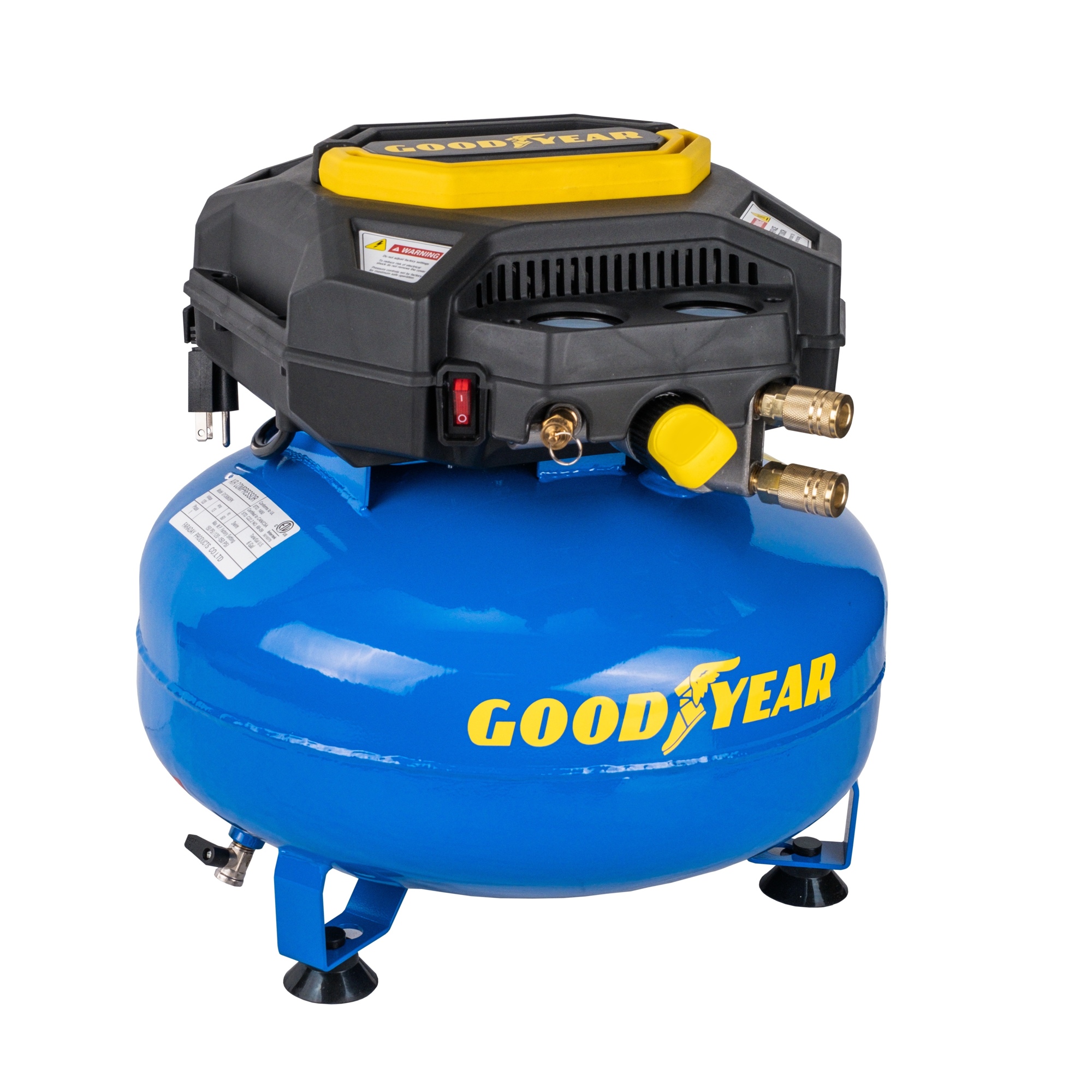 Goodyear Pancake Air Compressor — 6 Gallon, 150 PSI, Oil-Free, Electric, Model# GYC6060SPK
