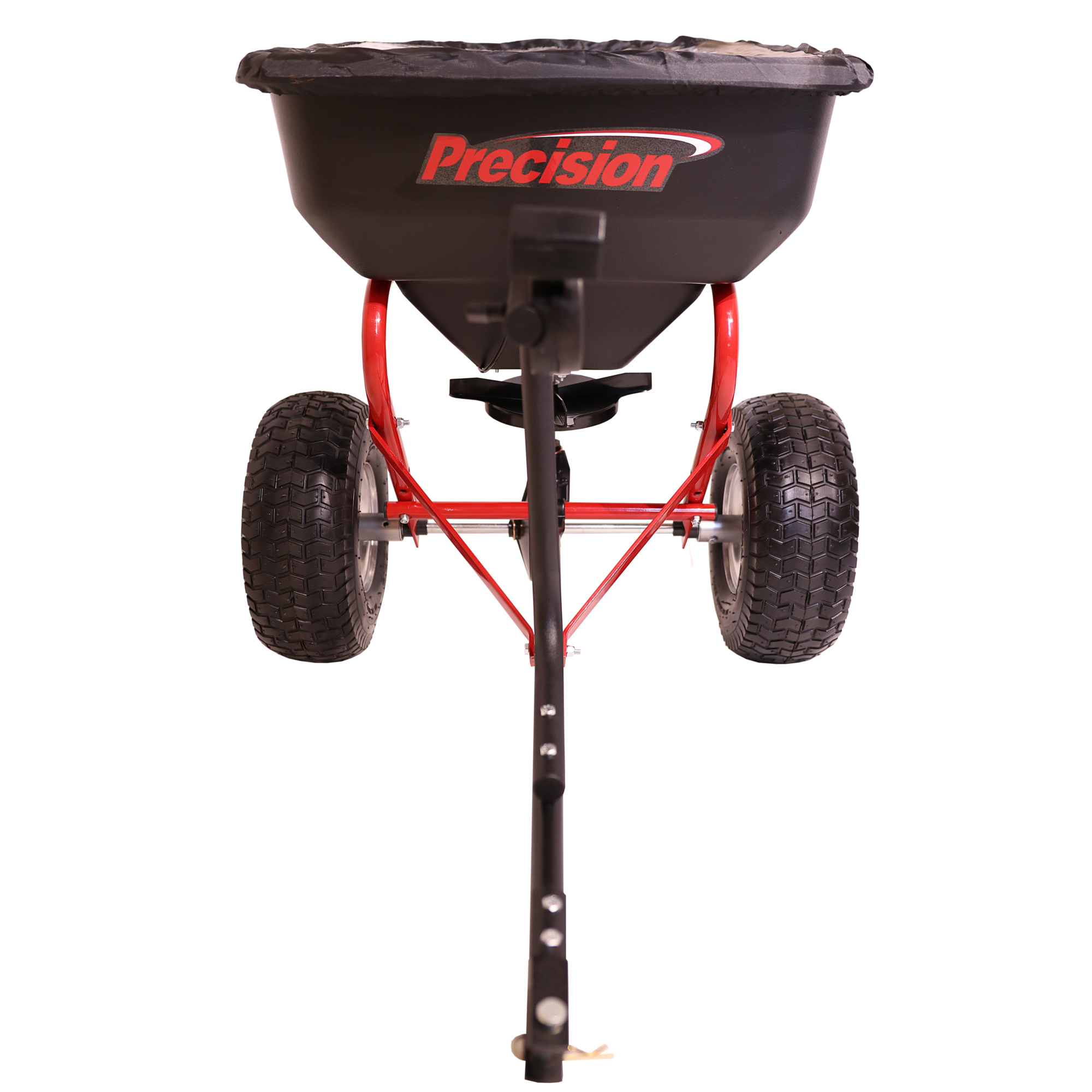 Precision Products Tow-Behind Spreader — 130-Lb. Capacity, 10-12ft. Broadcast, Steel Frame, 15in. Pneumatic Tires, Model# TBS6000RDOS