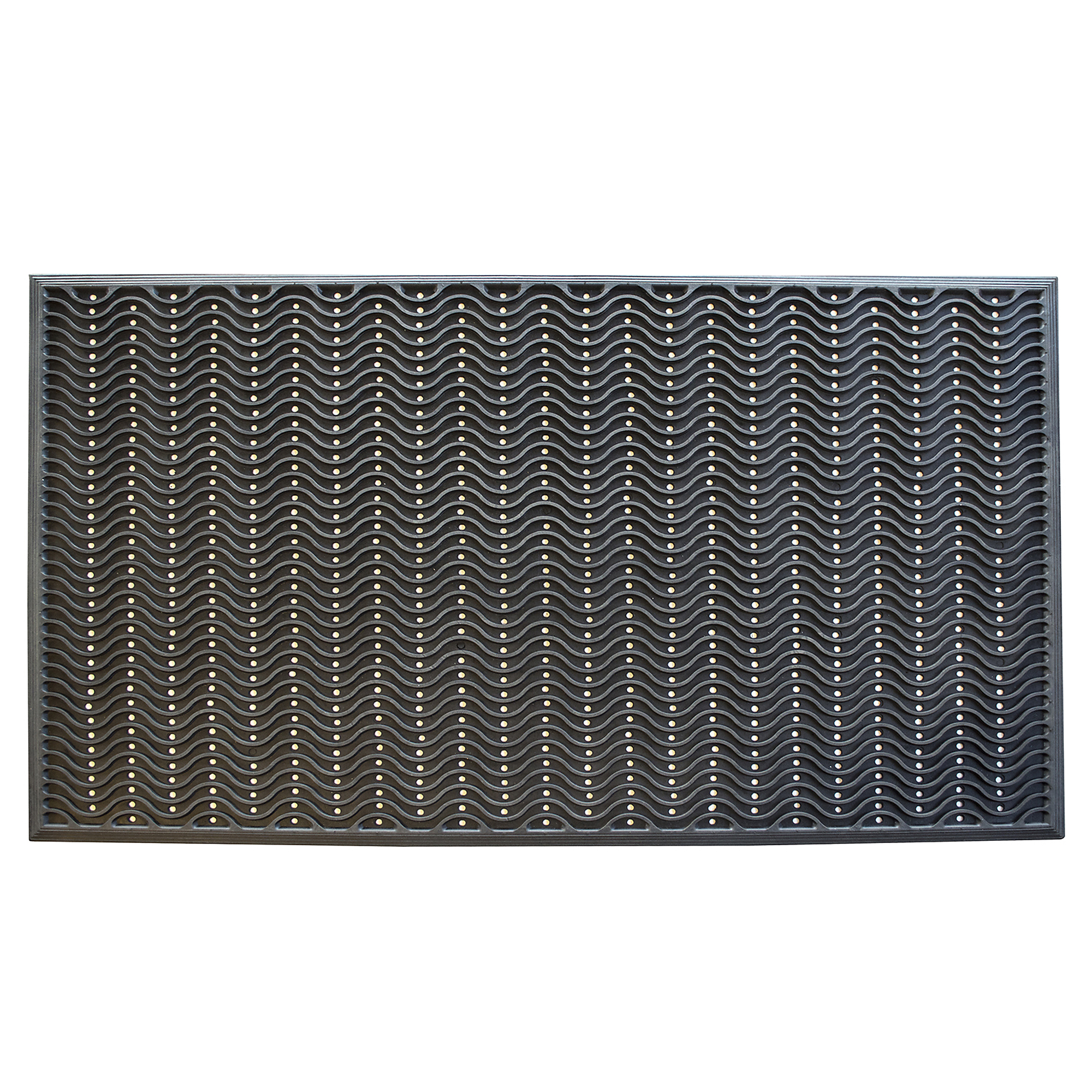AmeriHome Rubber Scraper Weave Mat — 3ft. x 5ft., Non-Skid, 10mm Thick, Model# SWM35