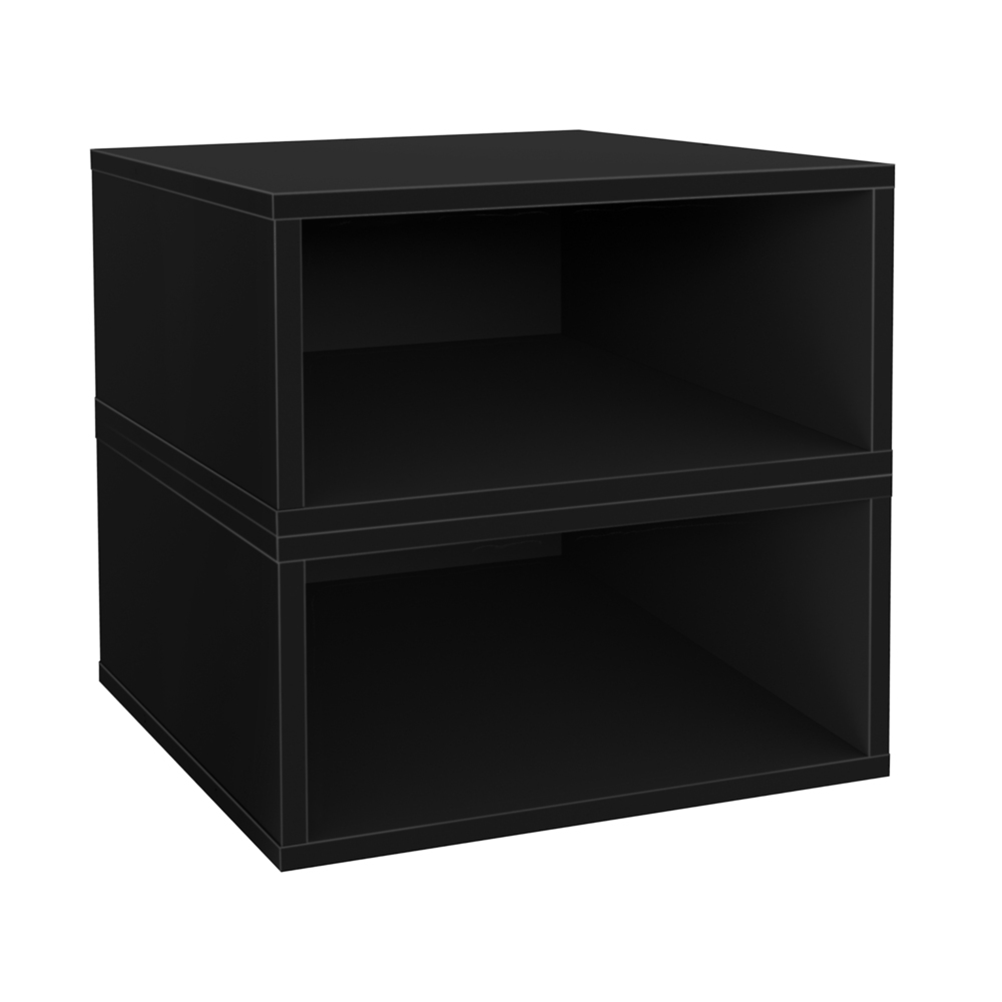 Regency Furniture Niche Cubo Half Size Stackable Storage Cubes — 2 Pack, Ebony Black, Model# NCBO72PKEB