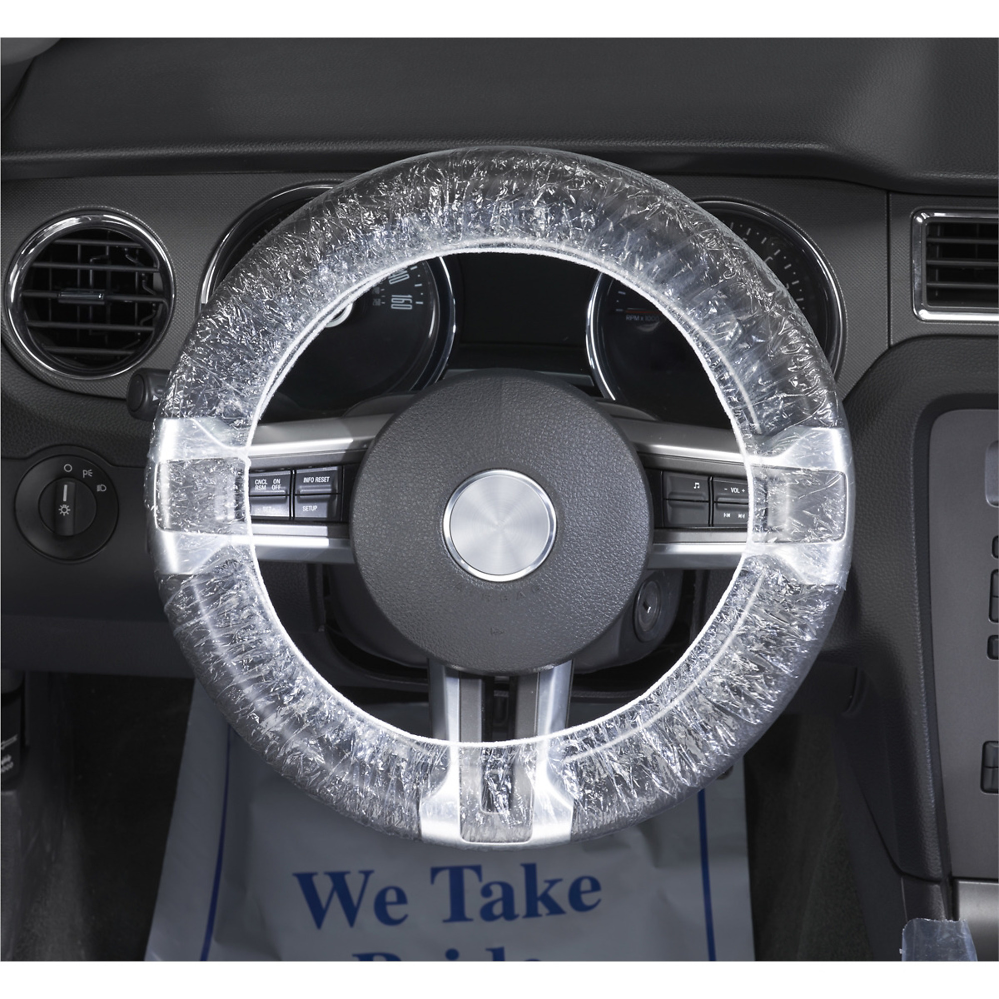 Petoskey Plastics Steering Wheel Covers — Double Band, Low-Density Plastic, 500-Pack, Model# PETFB-P9943-33