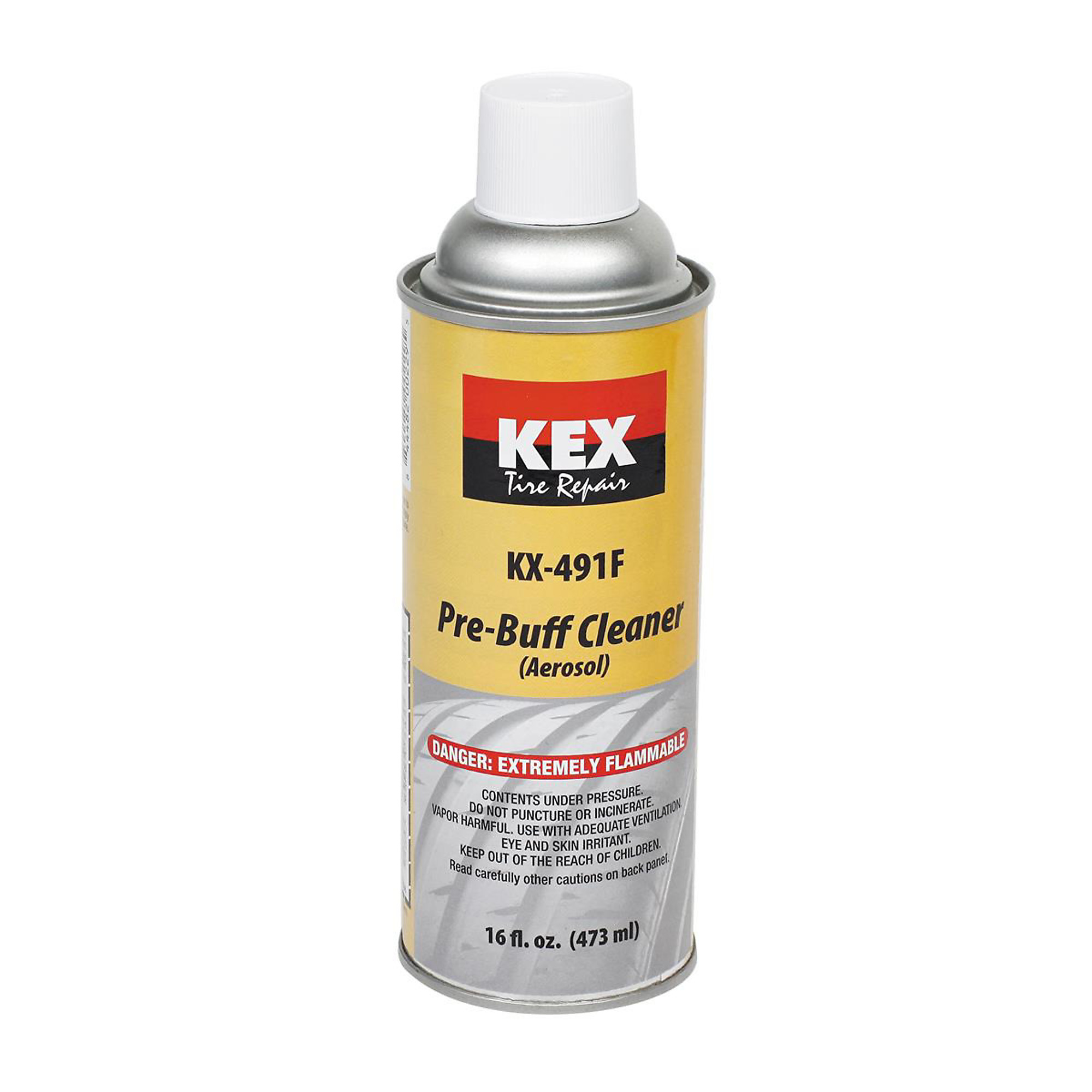 KEX Tire Repair Pre-Buff Cleaner — 16 fl. oz. Aerosol Spray Can, Flammable, Model# KEXKX-491F-1