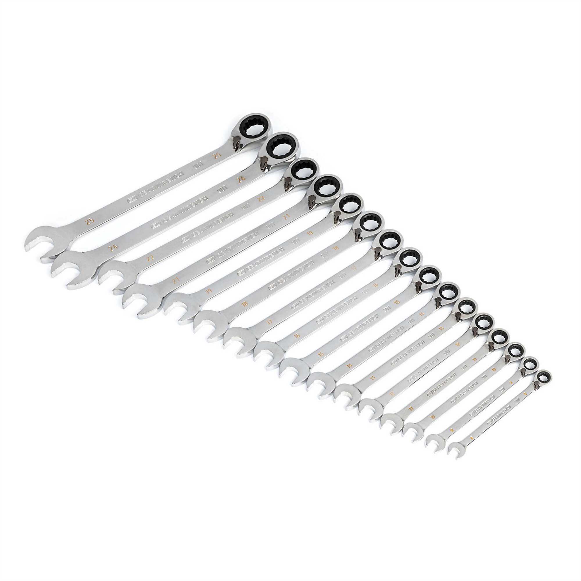 GearWrench 16-Piece 90-Tooth 12-Point Metric Reversible Ratcheting Wrench Set — Model# KDT86629