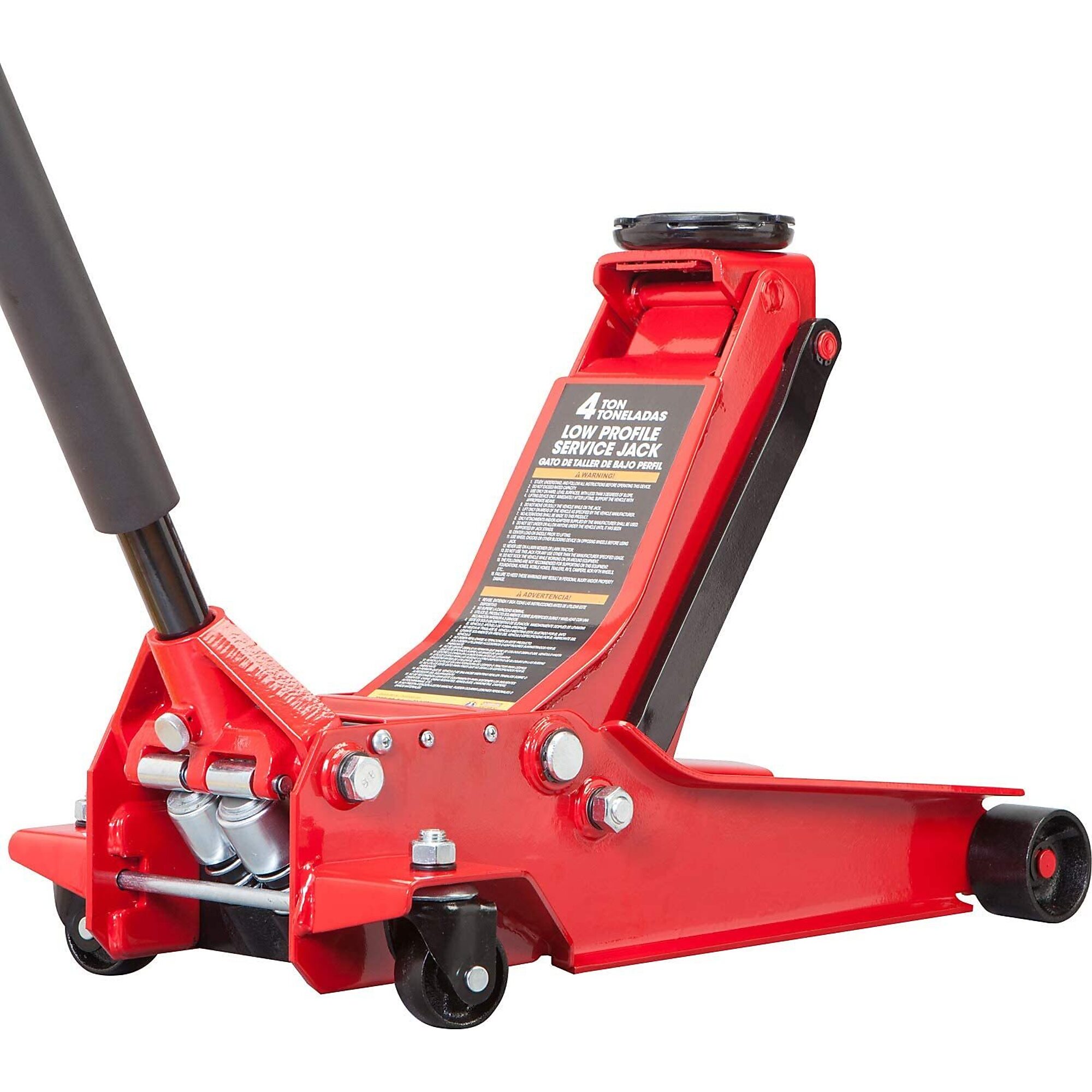 Torin Big Red Hydraulic Low Profile Service/Floor Jack — 4 Ton Capacity, Dual Piston Quick Lift Pump, 4in. to 20in. Lift Range, Model# AT84007R