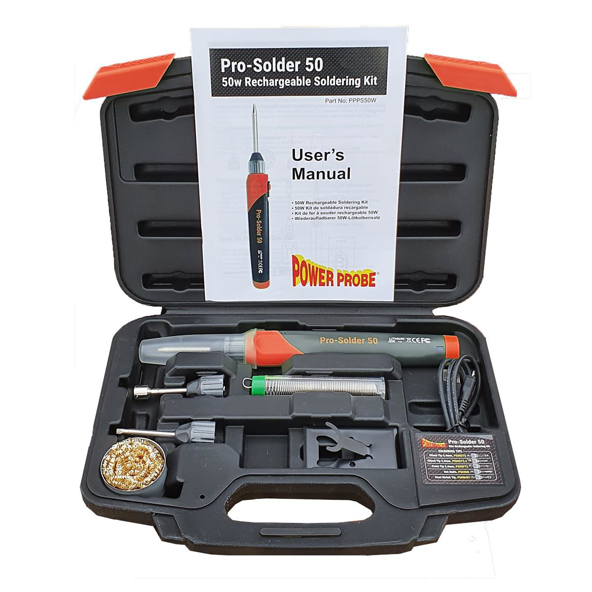 Power Probe Pro-Solder 50 — 50 Watt, LED Light, 1112°F Max Temperature, Model# PPRPPPS50W
