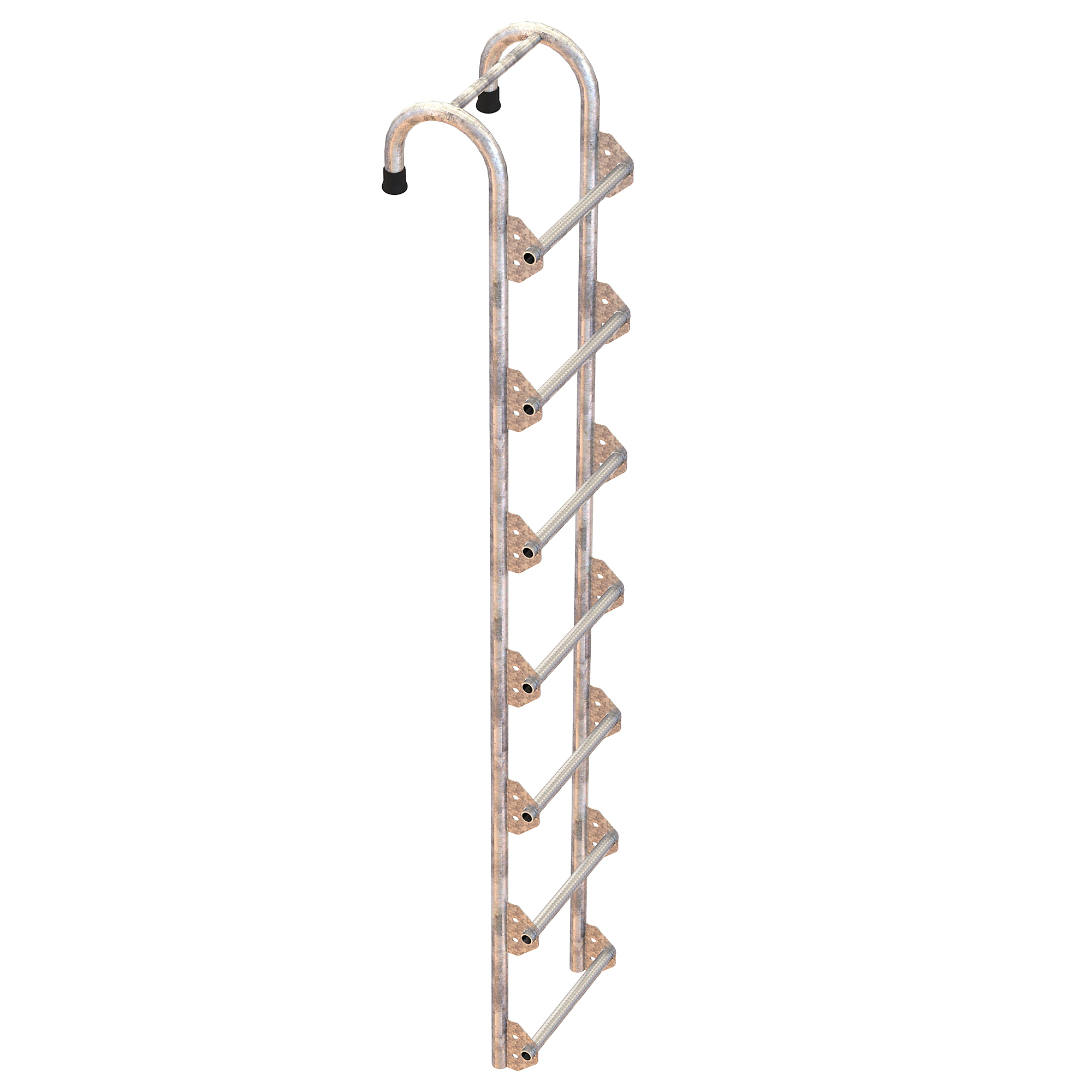 Vestil Galvanized Tank Access Ladder — 7ft., 300-Lb. Capacity, Silver, Model# NTAL-7-HDG