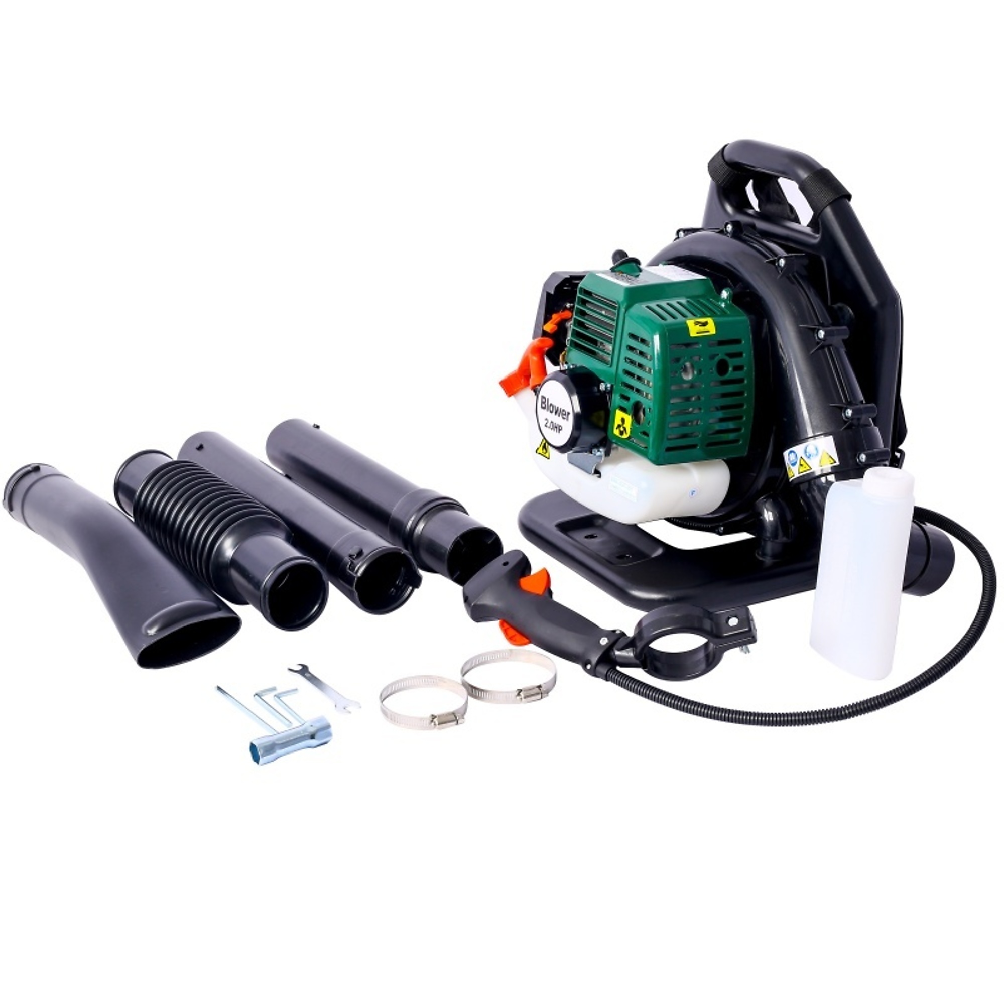 Osakapro 2-Cycle Gas Backpack Leaf Blower — 52cc, 2 HP, 1.2 Liter Fuel Tank, 15.4 lbs., Model# BAC-W46551392