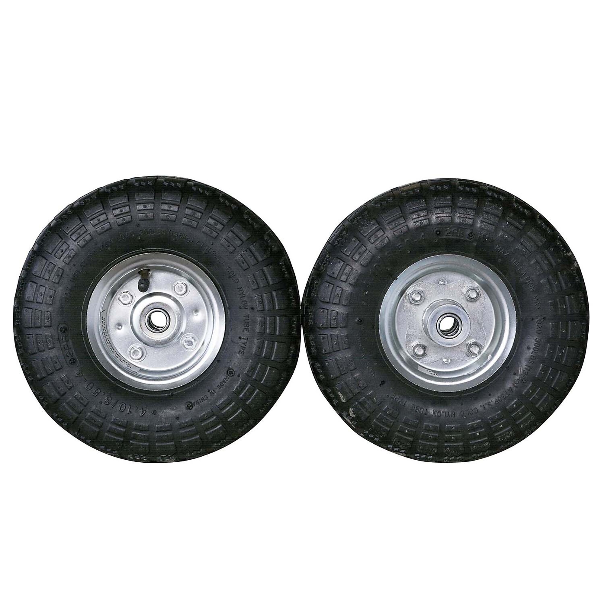 Buffalo Tools Pneumatic Tire Set — 10in. Diameter, 3.5in. Wide, Steel Rim, 2-Piece, Model# HDTIREPSET