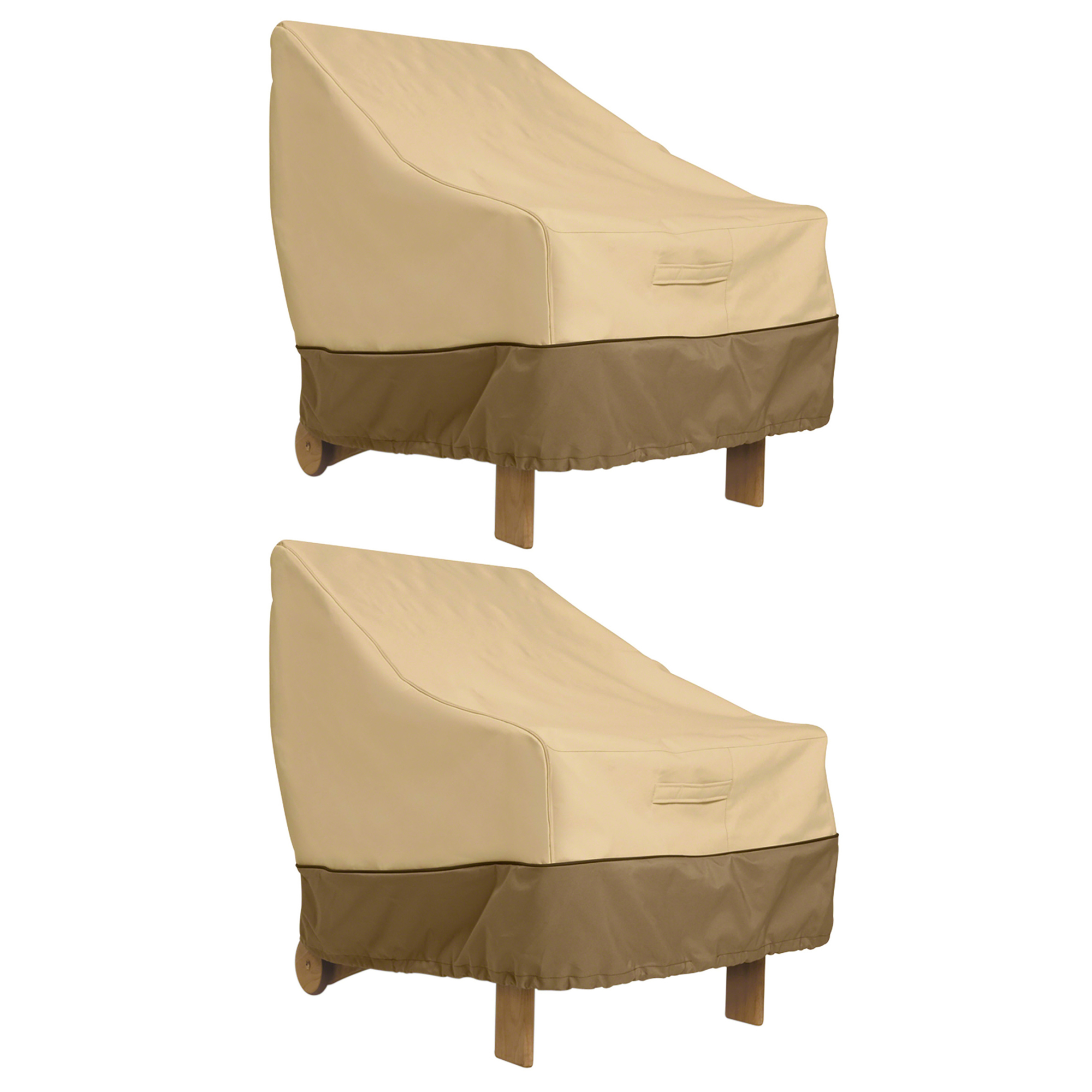 Classic Accessories Veranda Water-Resistant Adirondack Chair Cover — 31.5in., 2-Pack, Pebble/Bark/Earth, Model# 71932-2PK