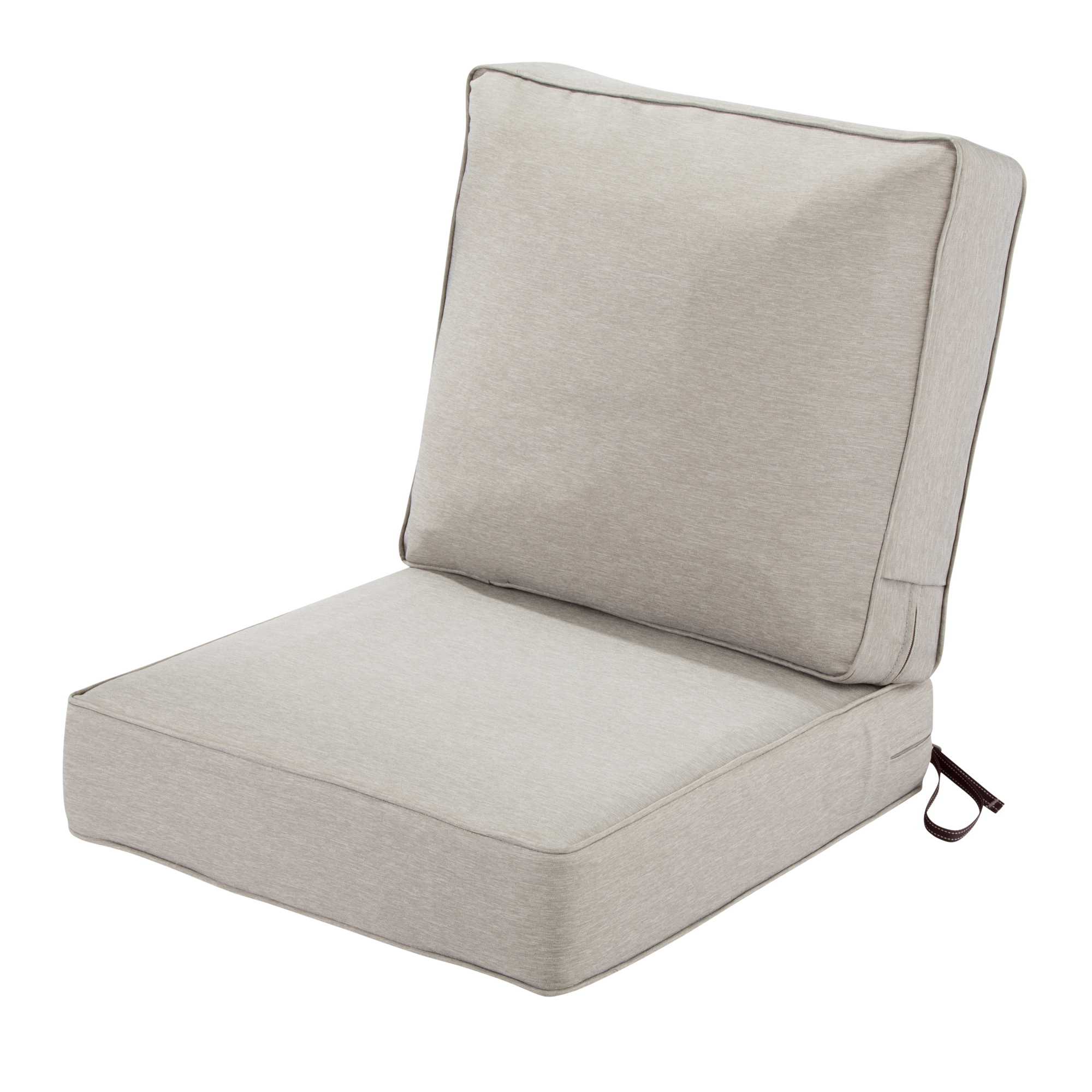 Classic Accessories Montlake FadeSafe Patio Lounge Chair Cushion Set — 25in. x 47in., Heather Grey, Model# 62-106-011003-SET