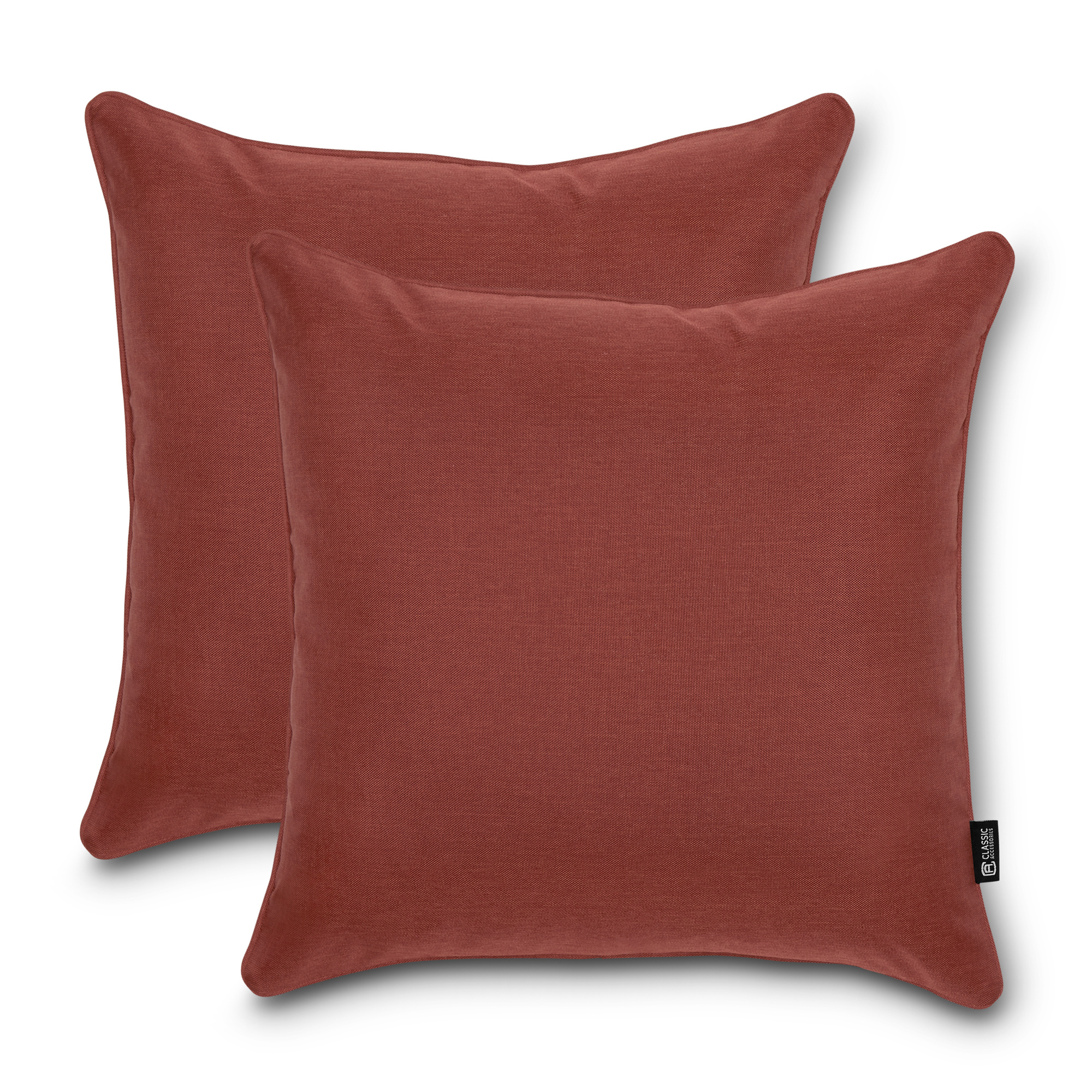 Classic Accessories Montlake FadeSafe Accent Pillows — 20in. x 20in. x 8in., 2-Pack, Heather Henna, Model# 56-474-016601-2PK