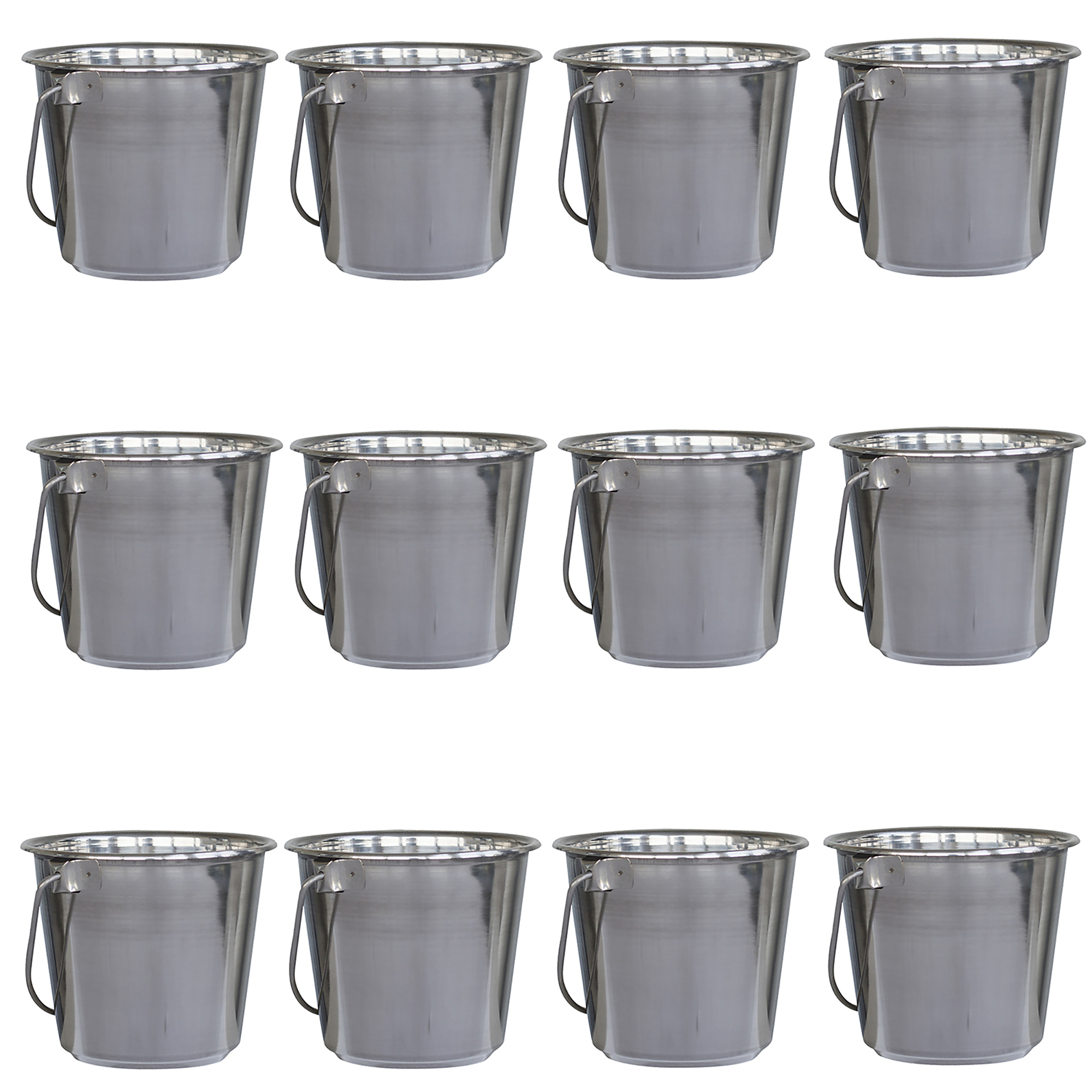 Buffalo Tools Stainless Steel Buckets — 1 Qt., 12-Pk., 22-Gauge, Model# SSB025SET