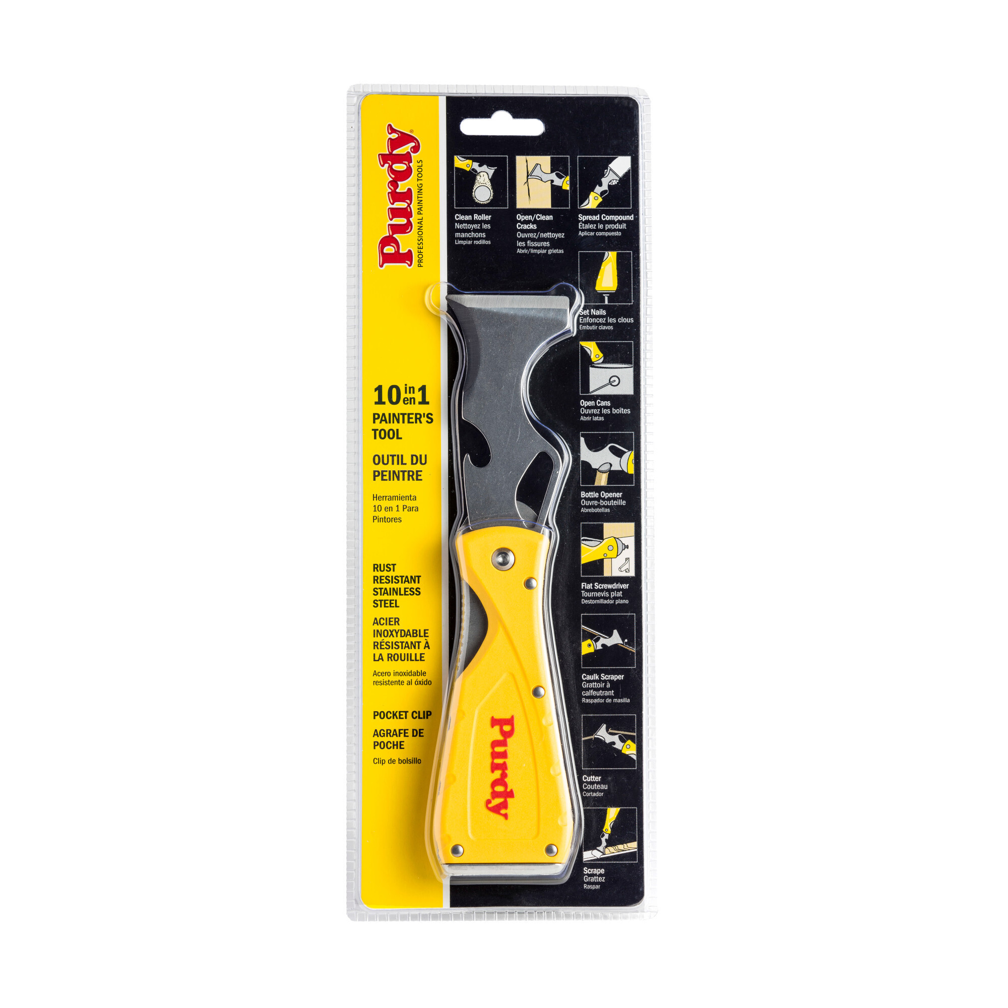 Purdy Premium Folding Multi-Tool, 10-in-1, Stainless Steel Blade, Model# 140900600